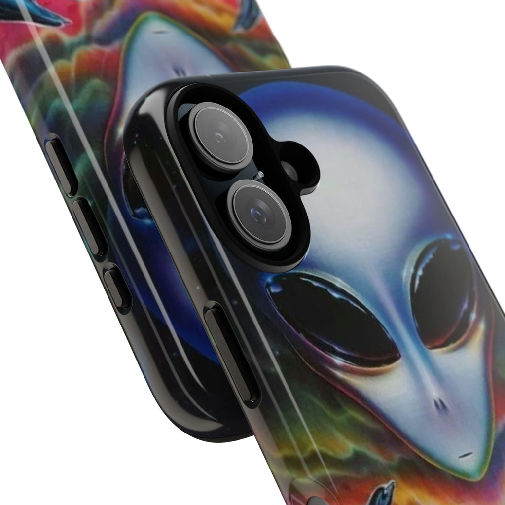 Alien Surf UFO Phone Case — Retro Cosmic Wave iPhone Cover Printify