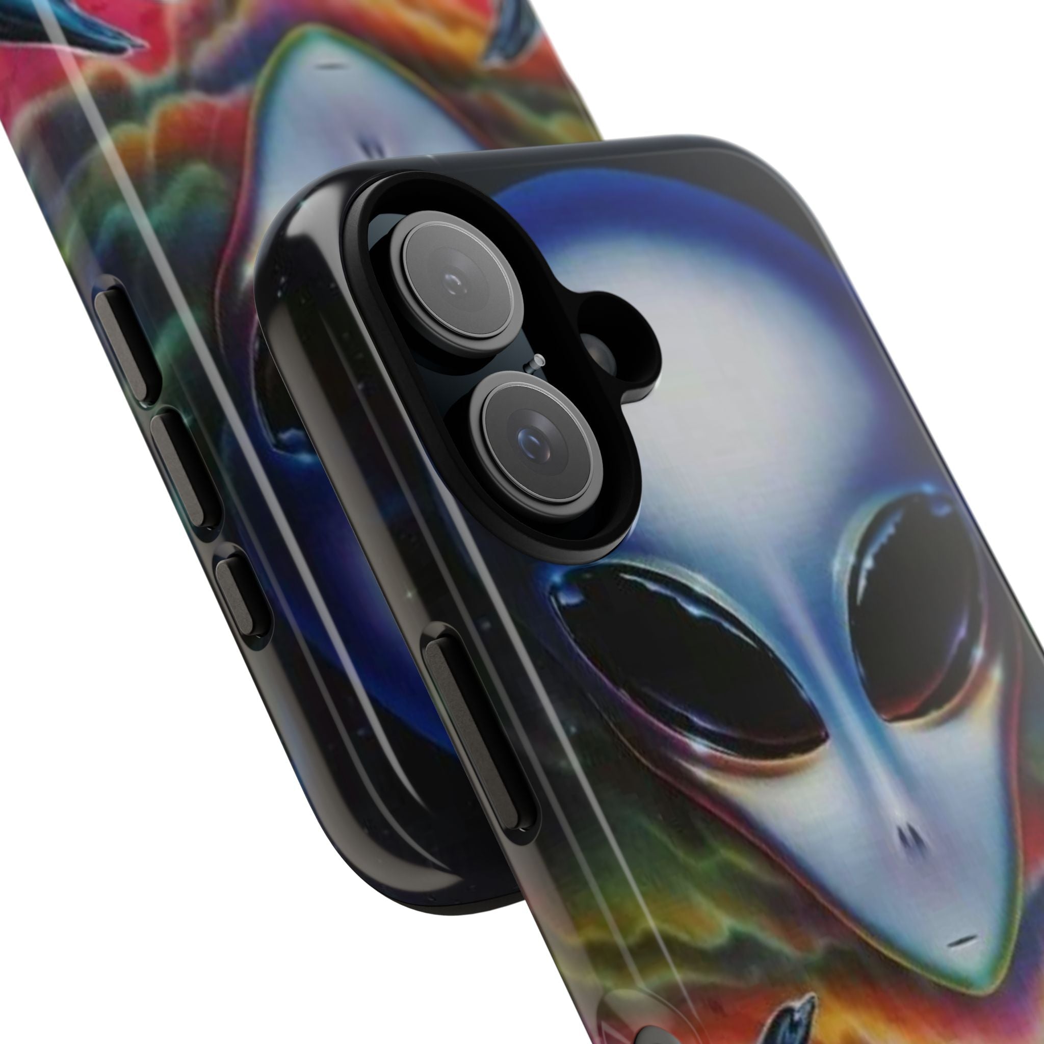 Alien Surf UFO Phone Case — Retro Cosmic Wave iPhone Cover Printify
