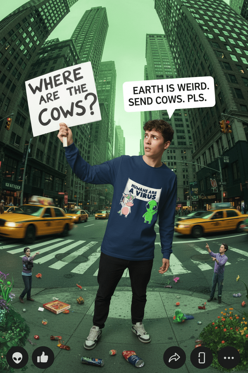 Alien POV Funny Shot