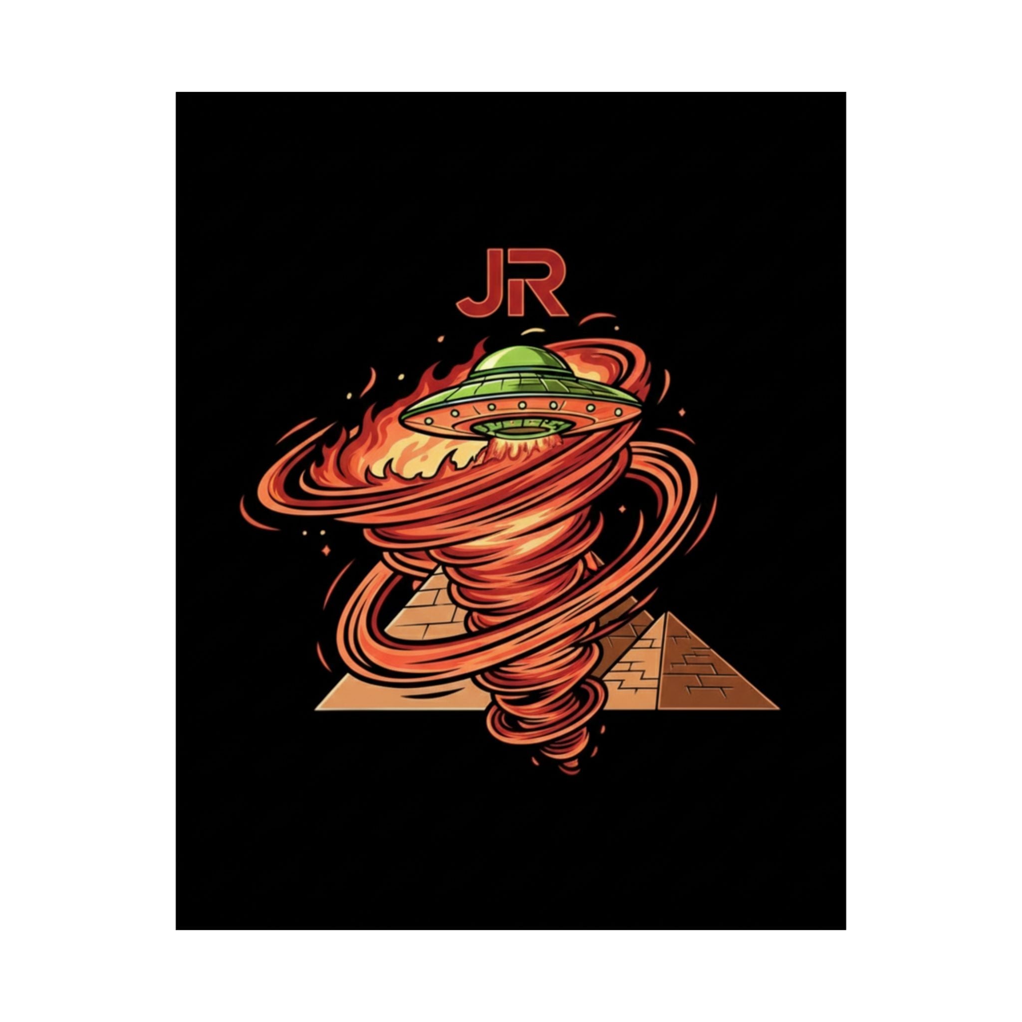 Alien UFO Pyramid Poster