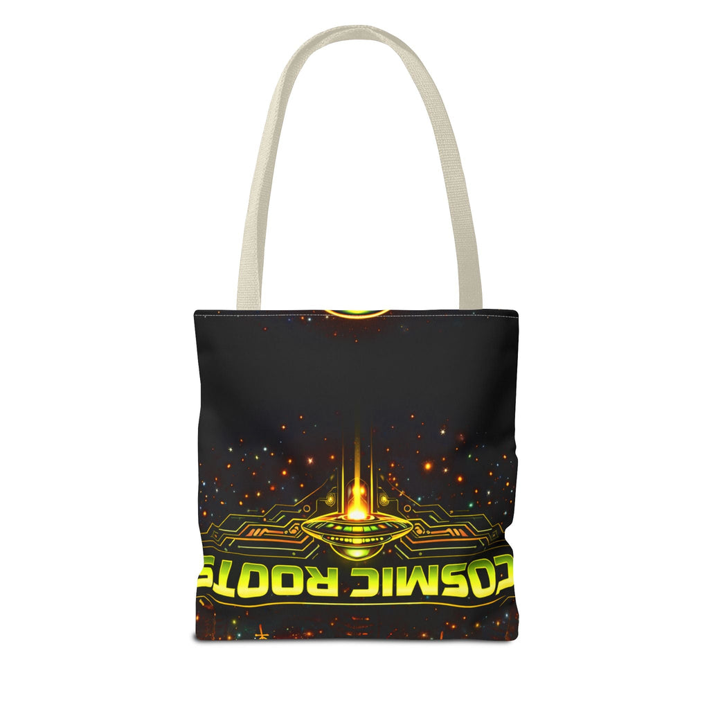 Alien UFO Tote Bag — Cosmic Roots AOP Graphic Tote Printify