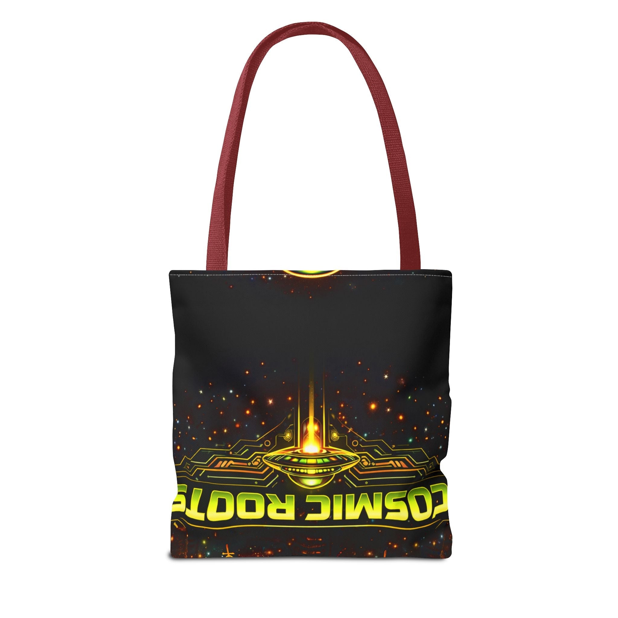 Alien UFO Tote Bag — Cosmic Roots AOP Graphic Tote Printify
