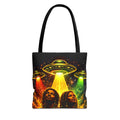 Alien UFO Tote Bag — Cosmic Roots AOP Graphic Tote Printify