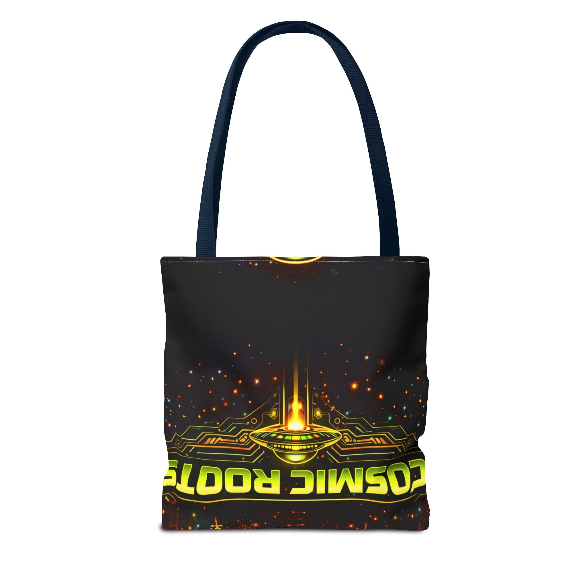 Alien UFO Tote Bag — Cosmic Roots AOP Graphic Tote Printify