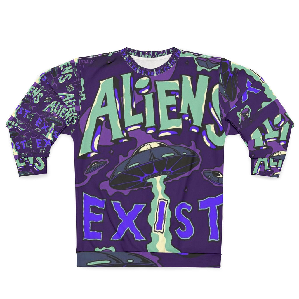 Alien Utopia – Aliens Exist AOP Sweatshirt Printify