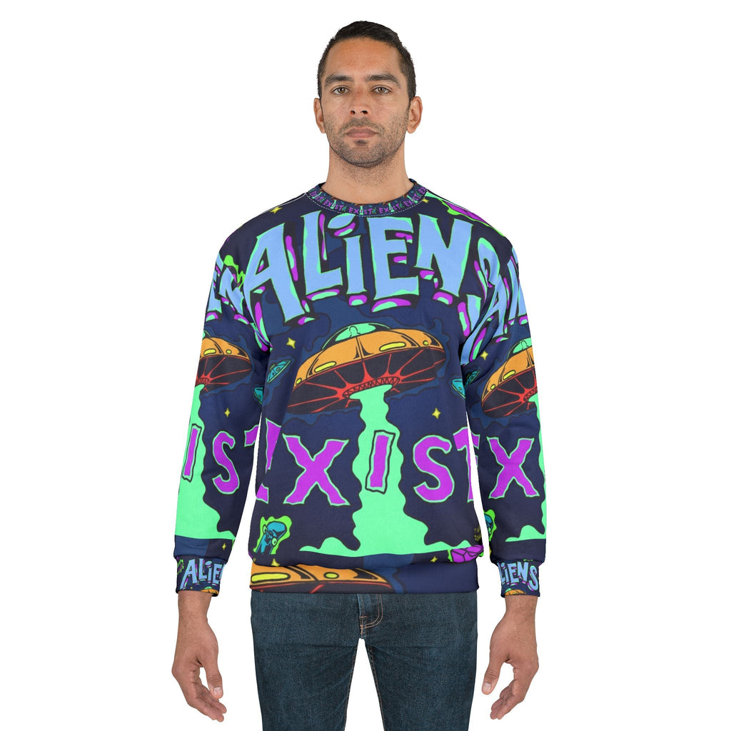 Alien Utopia – Aliens Exist AOP Sweatshirt Printify