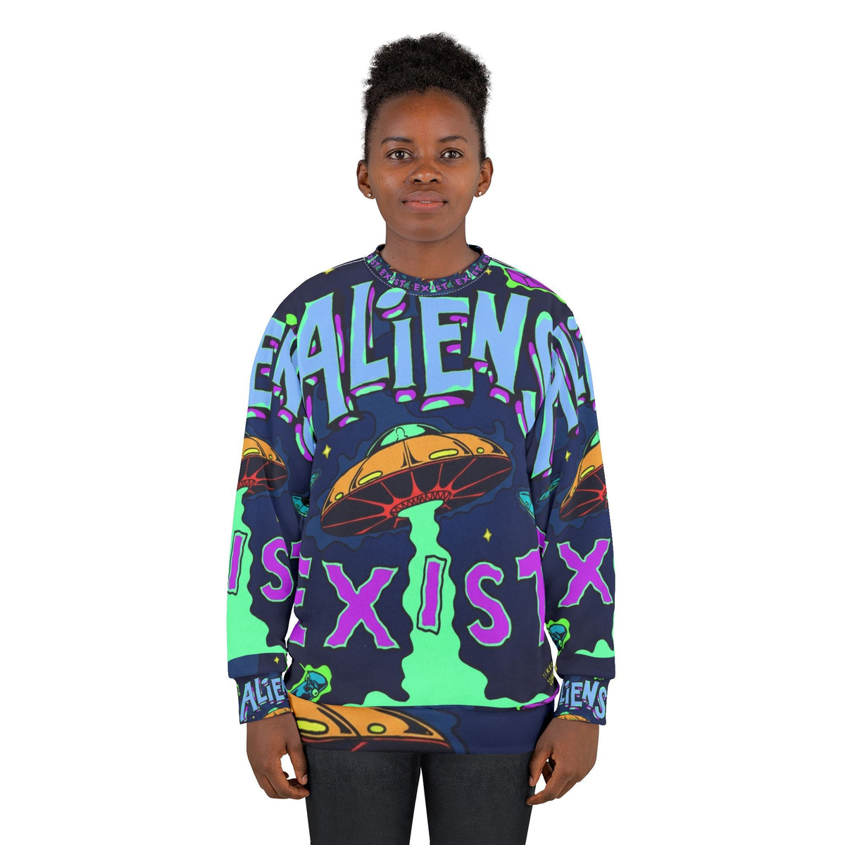 Alien Utopia – Aliens Exist AOP Sweatshirt Printify