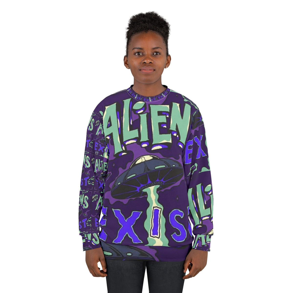 Alien Utopia – Aliens Exist AOP Sweatshirt Printify