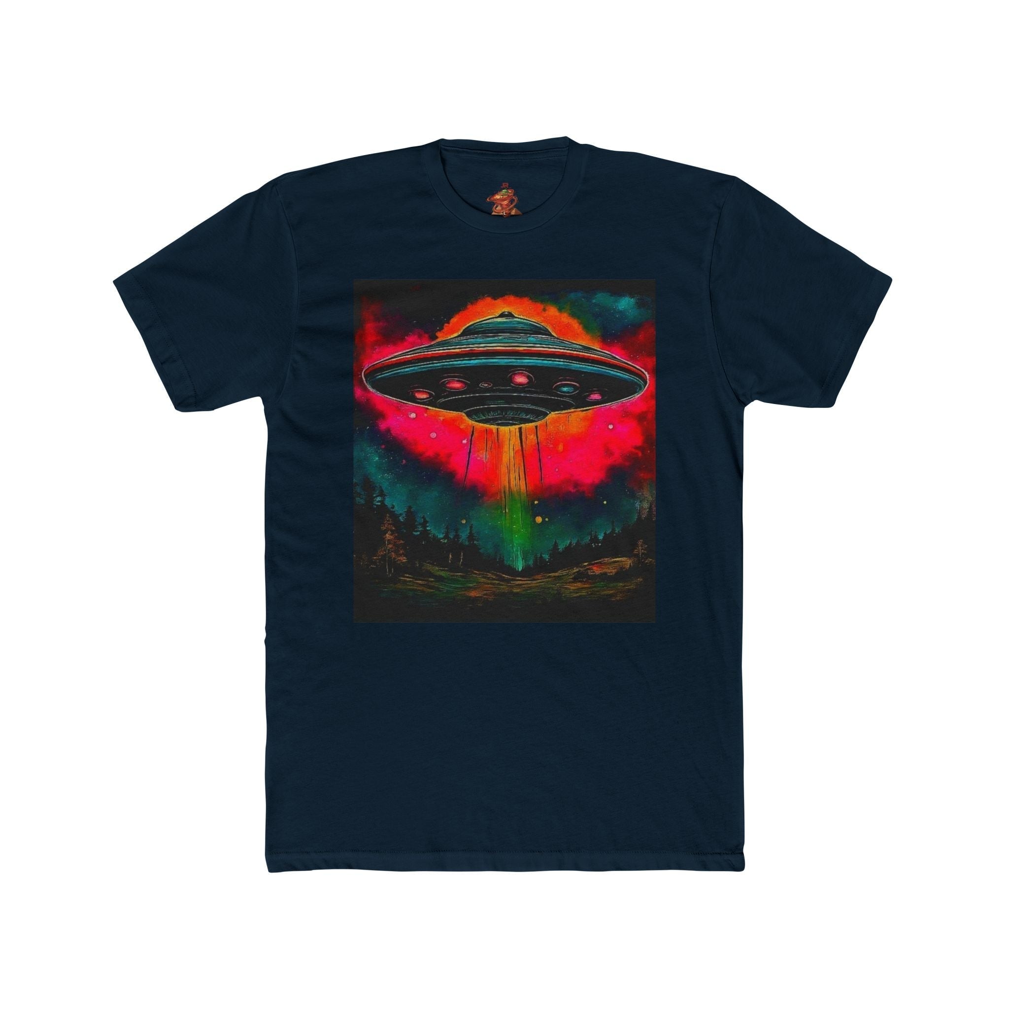 Alien Utopia UFO Graphic Tee – Premium Unisex Cotton Crew | Retro Cosmic Streetwear Printify