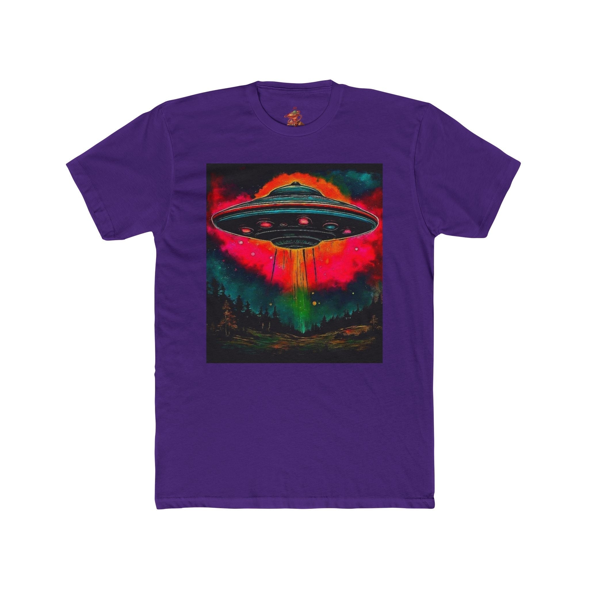 Alien Utopia UFO Graphic Tee – Premium Unisex Cotton Crew | Retro Cosmic Streetwear Printify