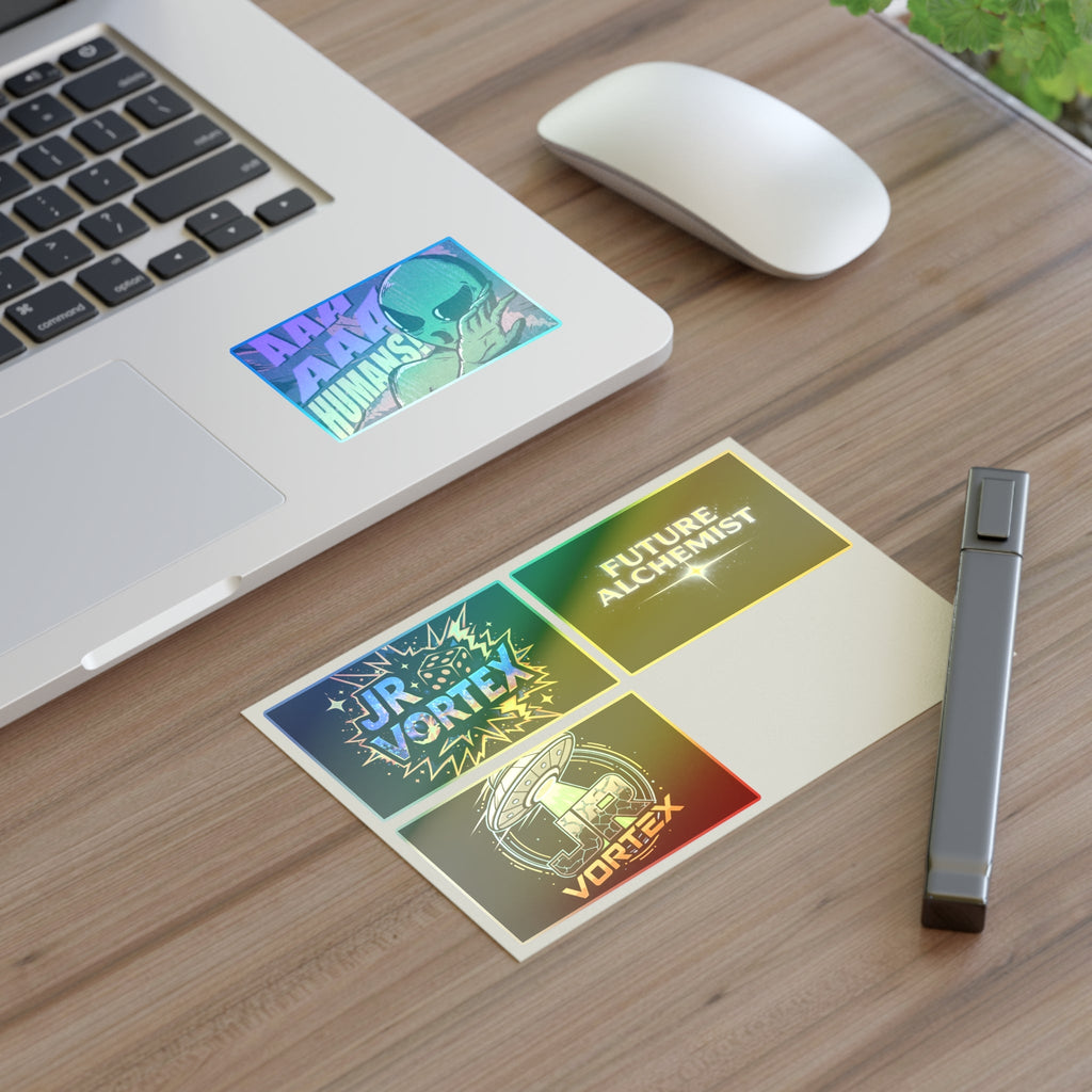 Alien Vibes Sticker Sheets — JR Vortex & PsyGas Neon Sticker Pack Printify