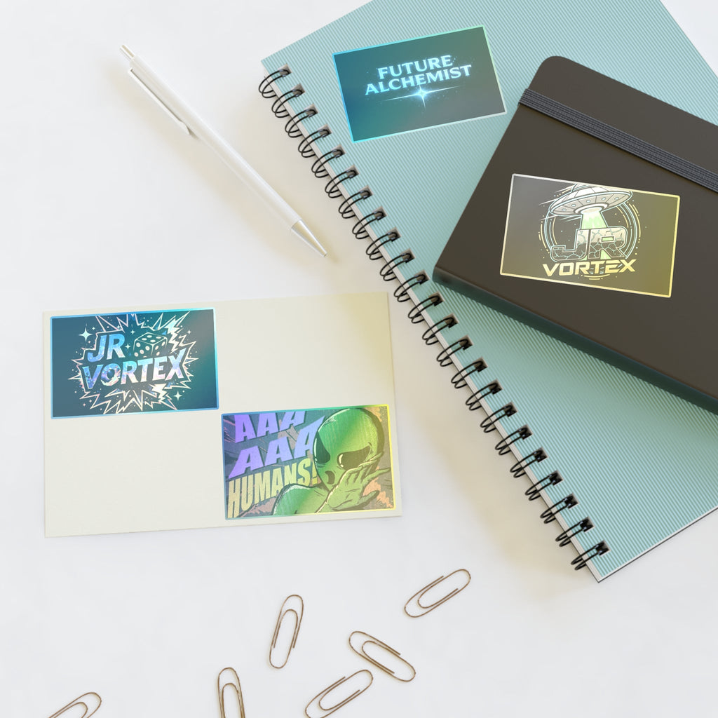 Alien Vibes Sticker Sheets — JR Vortex & PsyGas Neon Sticker Pack Printify
