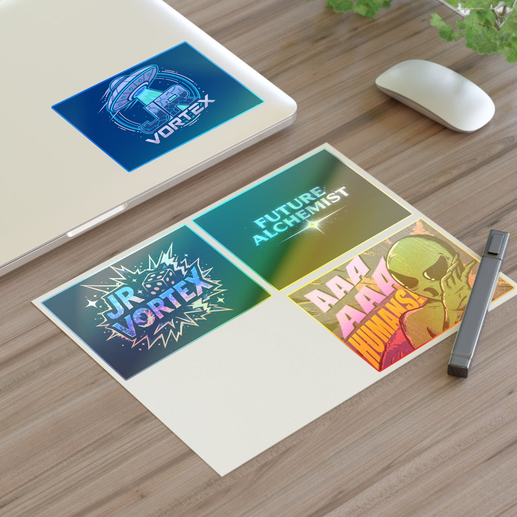 Alien Vibes Sticker Sheets — JR Vortex & PsyGas Neon Sticker Pack Printify