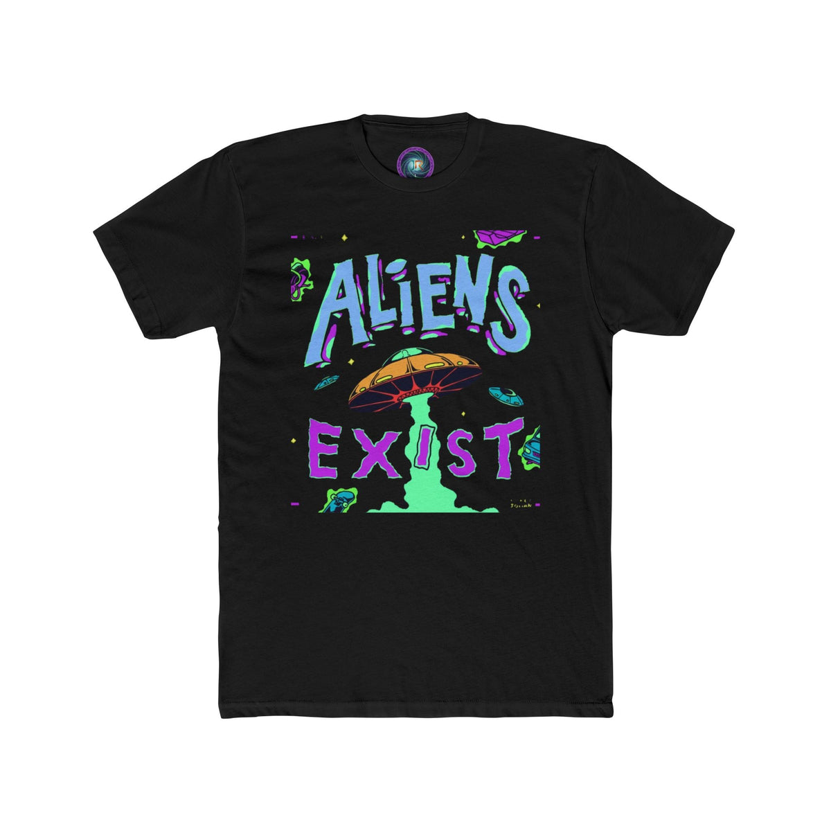 Aliens Exist T-Shirt — Retro UFO Graphic Tee Printify