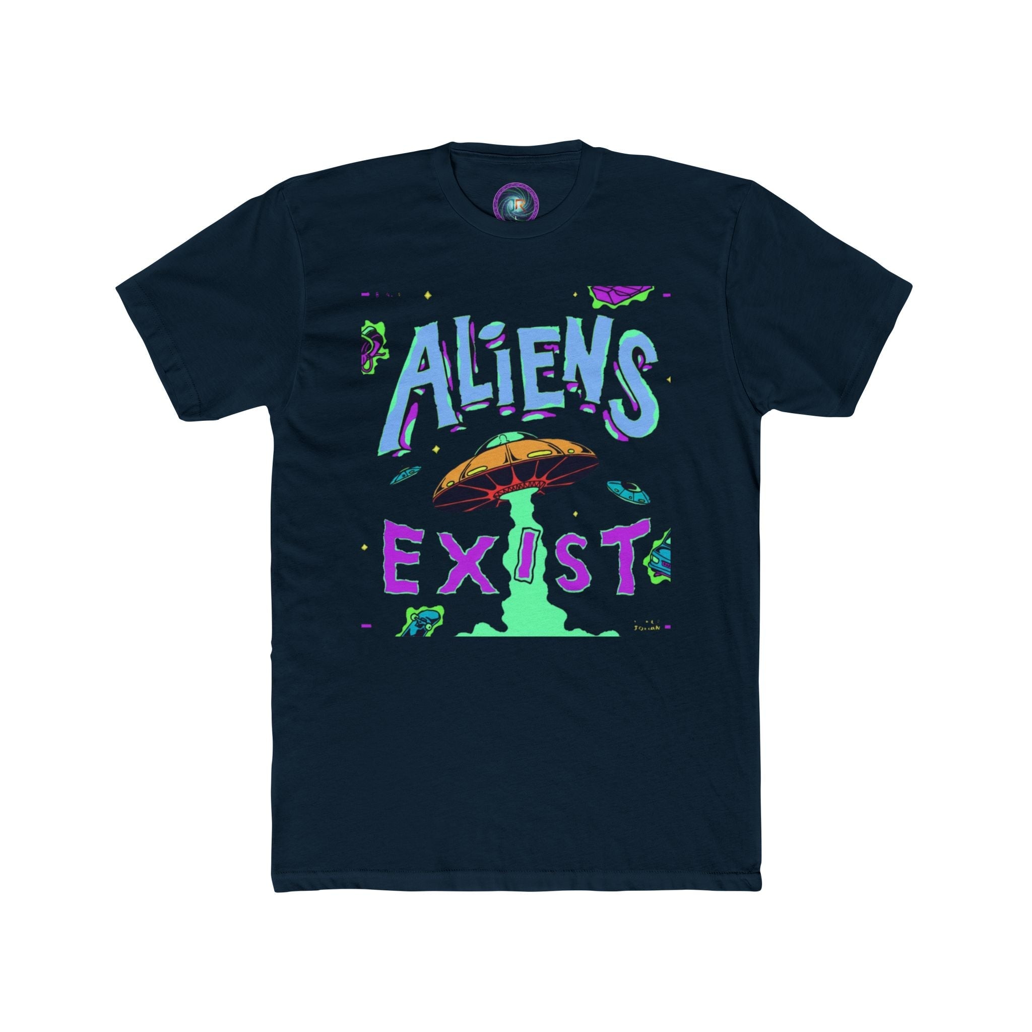 Aliens Exist T-Shirt — Retro UFO Graphic Tee Printify