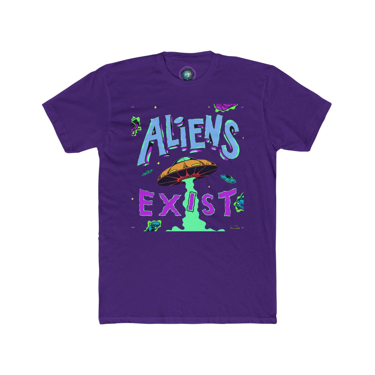 Aliens Exist T-Shirt — Retro UFO Graphic Tee Printify