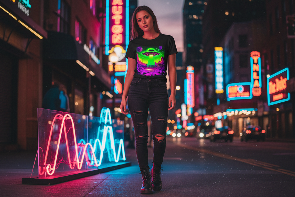 Alternative lifestyle image of UFO t-shirt