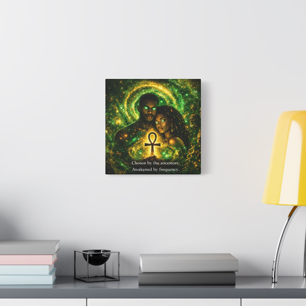 Ancestral Awakening Canvas Print — "Chosen by the ancestors. Awakened by frequency." Printify