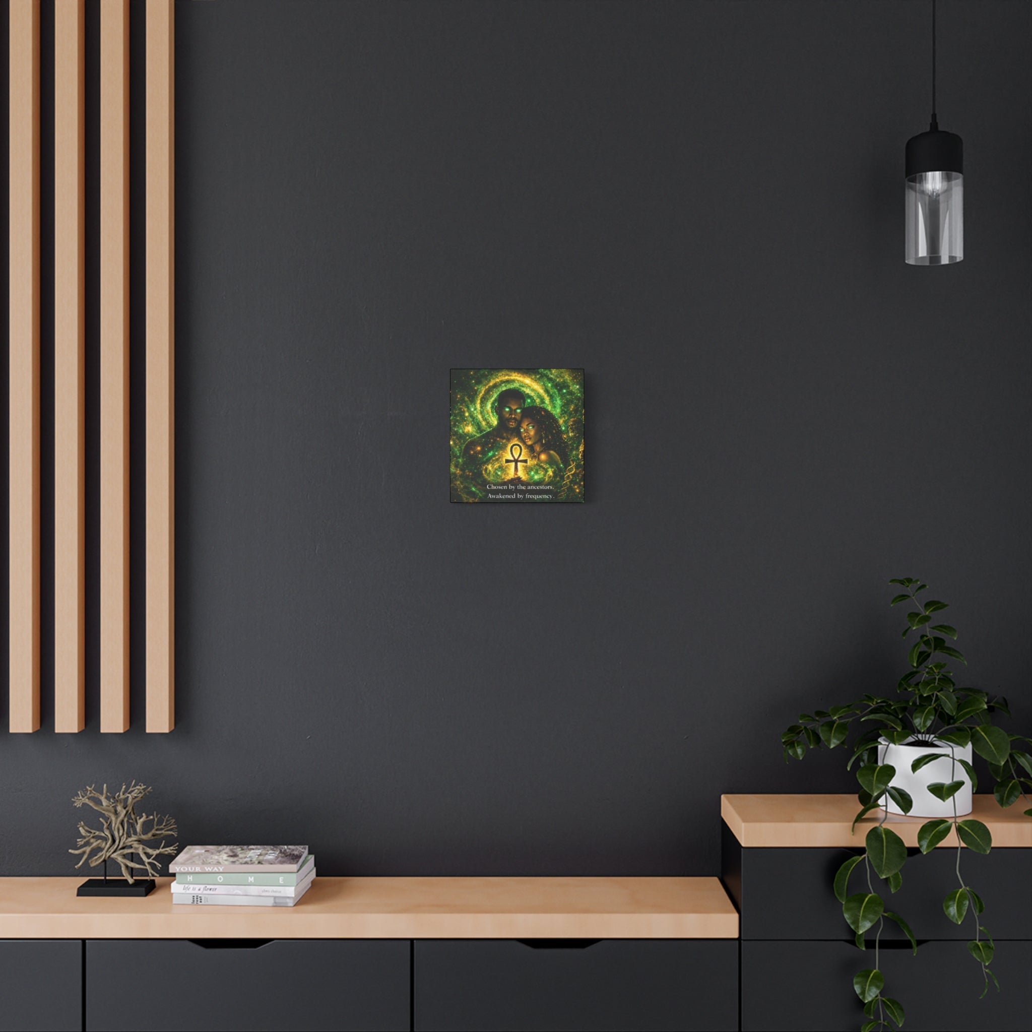 Ancestral Awakening Canvas Print — "Chosen by the ancestors. Awakened by frequency." Printify