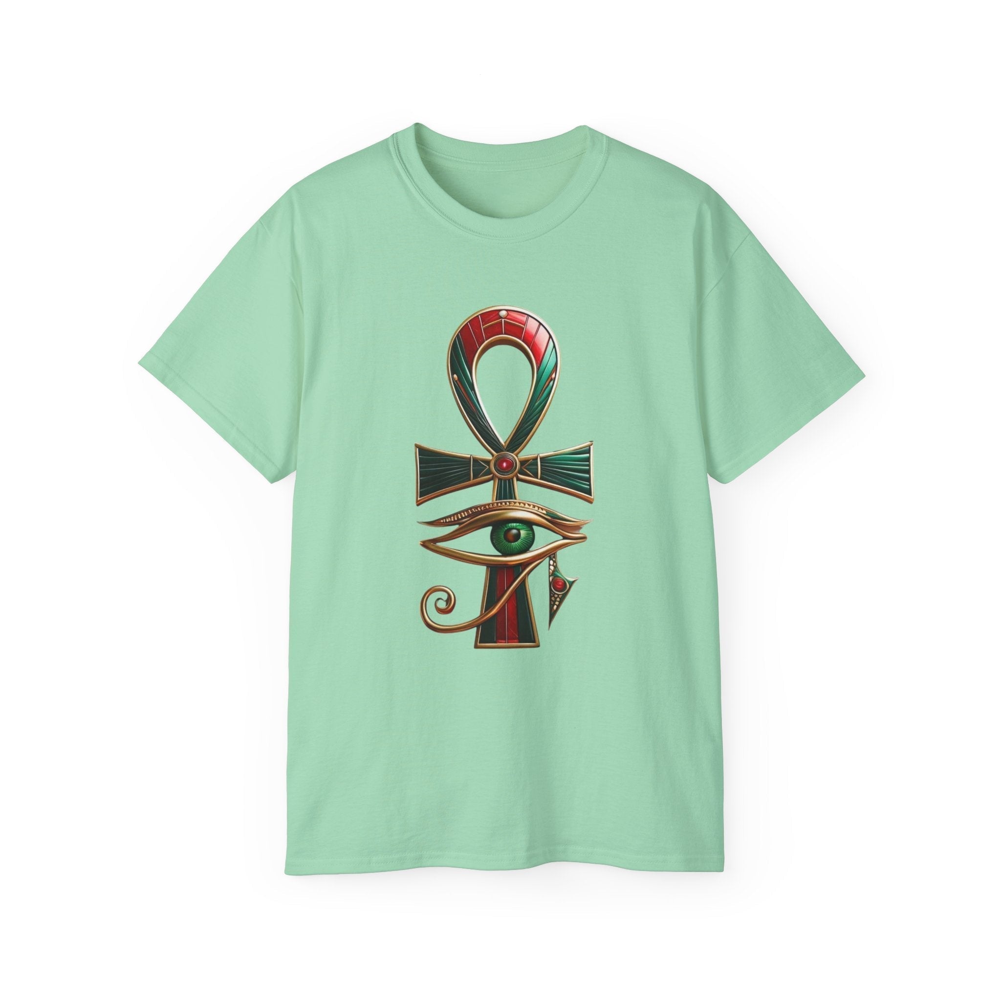 Vintage Egyptian Symbol Tee — Ankh & Eye Streetwear Printify