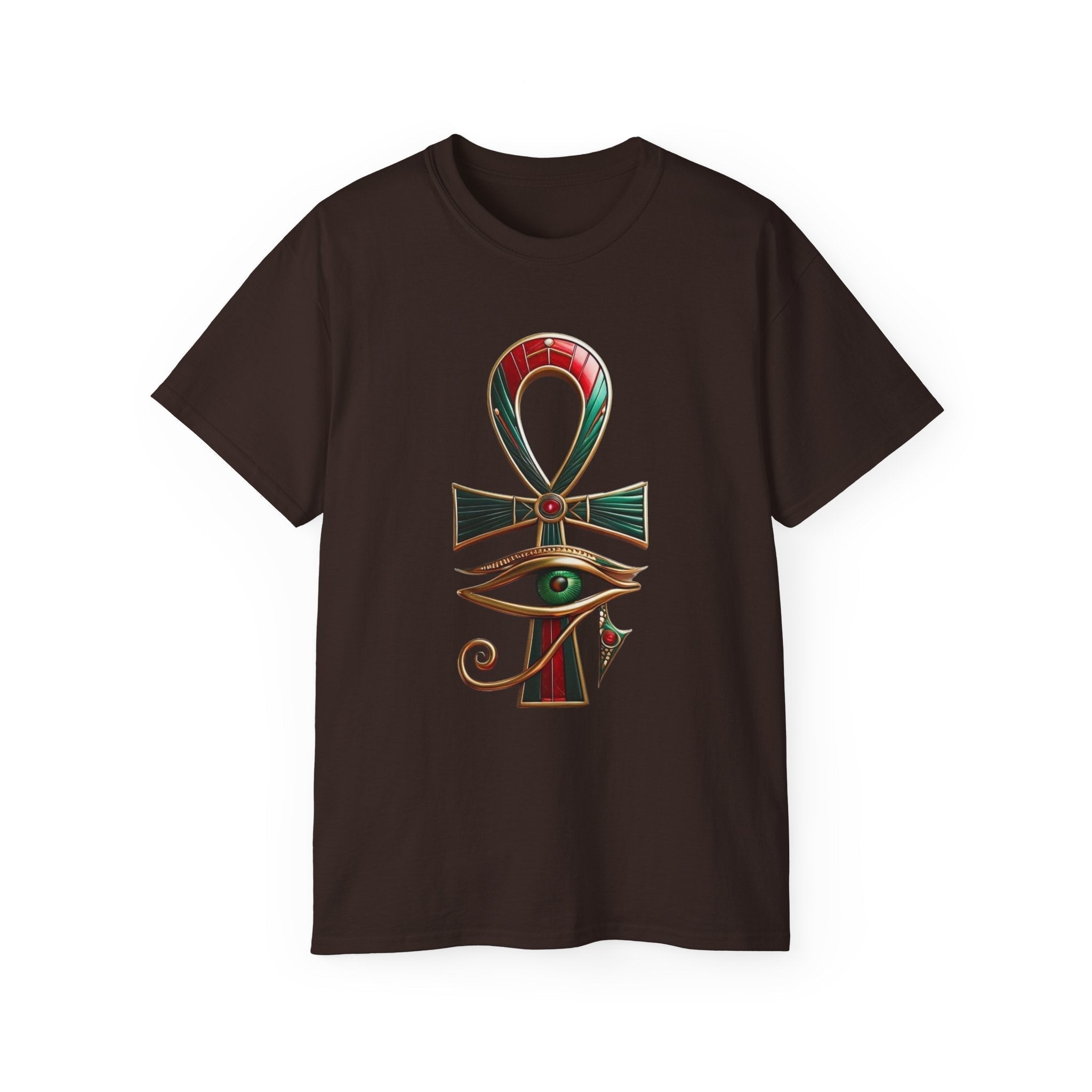 Vintage Egyptian Symbol Tee — Ankh & Eye Streetwear Printify