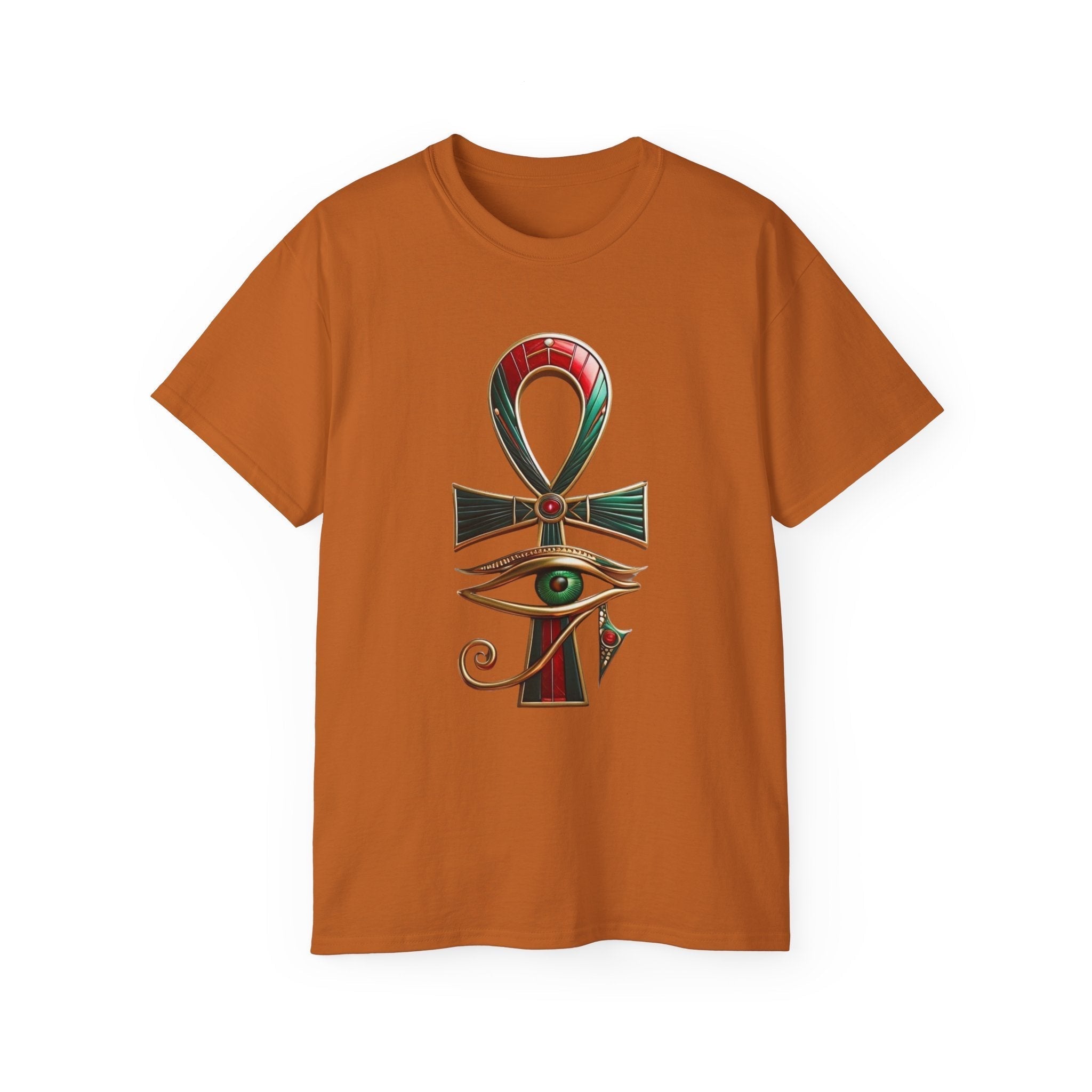 Vintage Egyptian Symbol Tee — Ankh & Eye Streetwear Printify