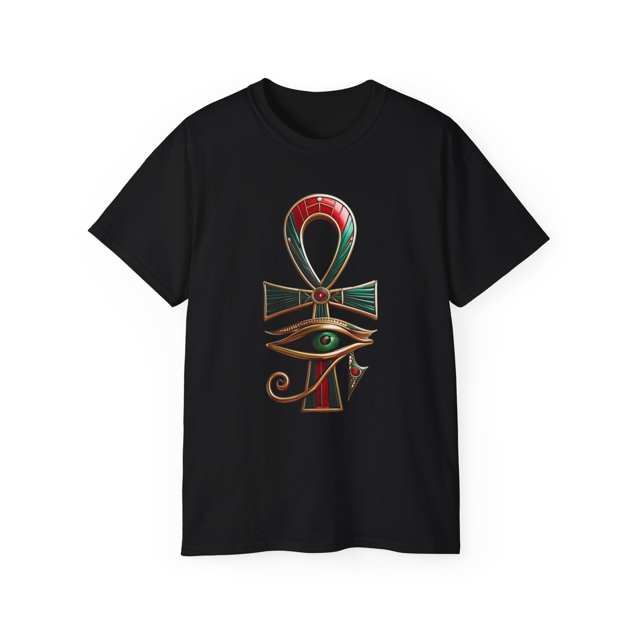 Vintage Egyptian Symbol Tee — Ankh & Eye Streetwear Printify