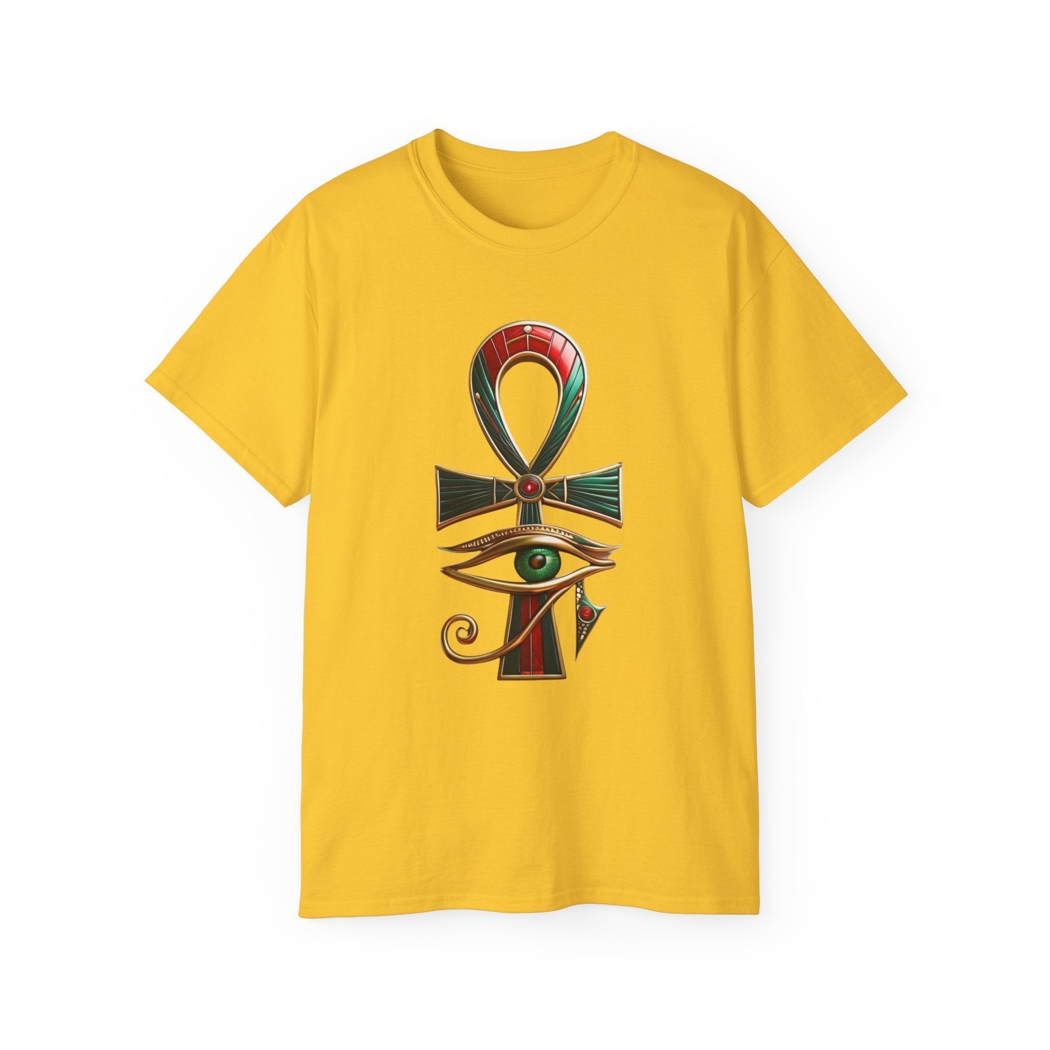 Vintage Egyptian Symbol Tee — Ankh & Eye Streetwear Printify
