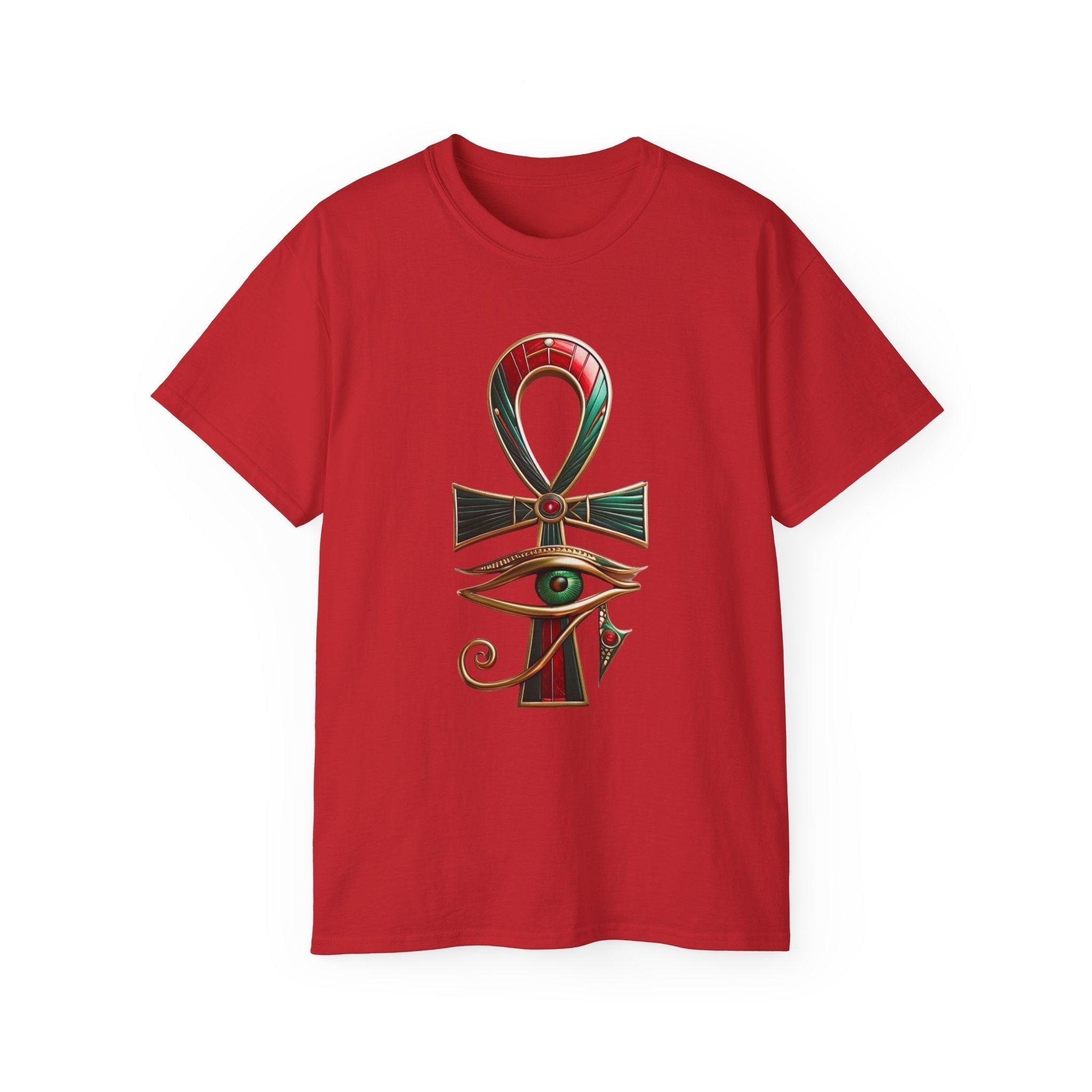Vintage Egyptian Symbol Tee — Ankh & Eye Streetwear Printify
