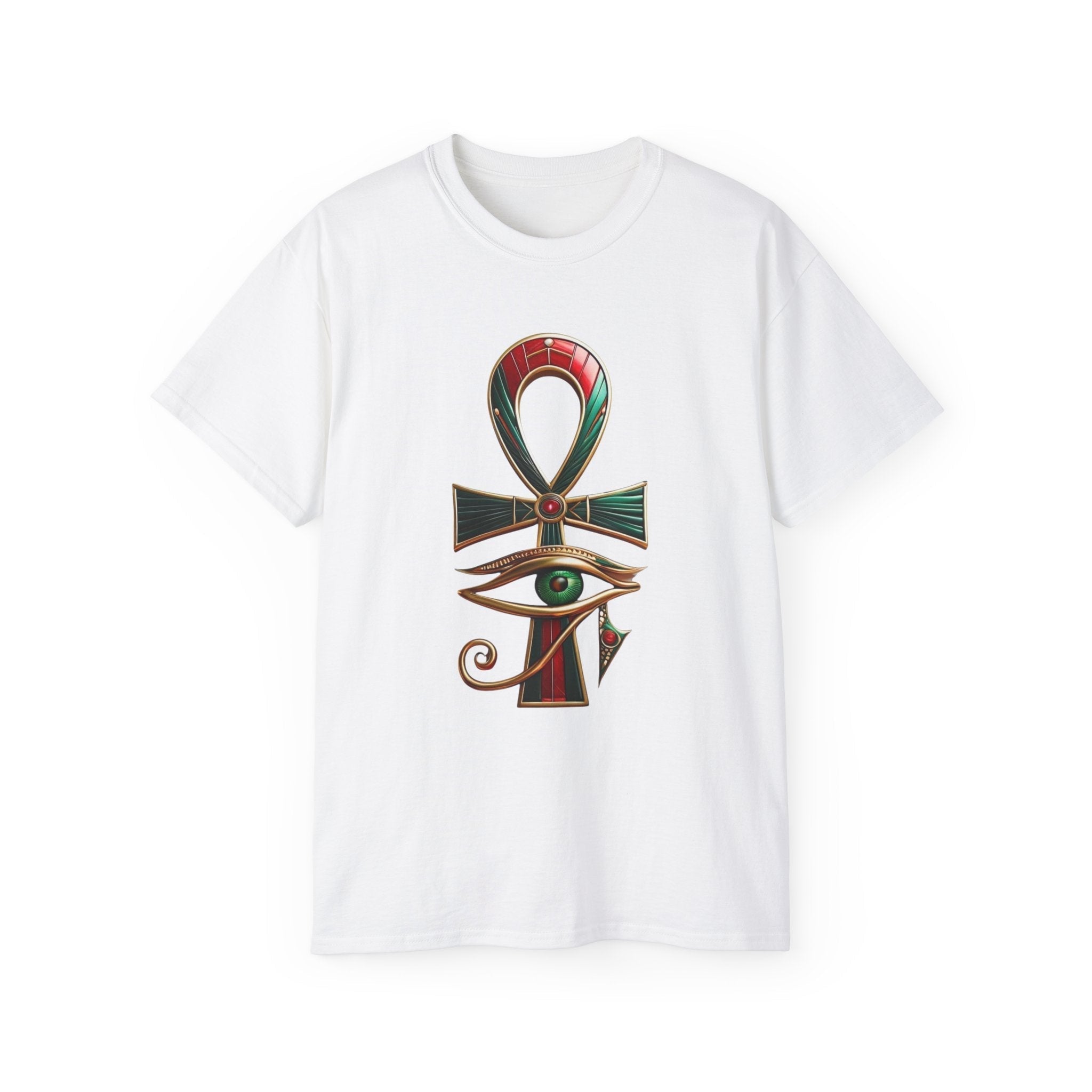 Vintage Egyptian Symbol Tee — Ankh & Eye Streetwear Printify