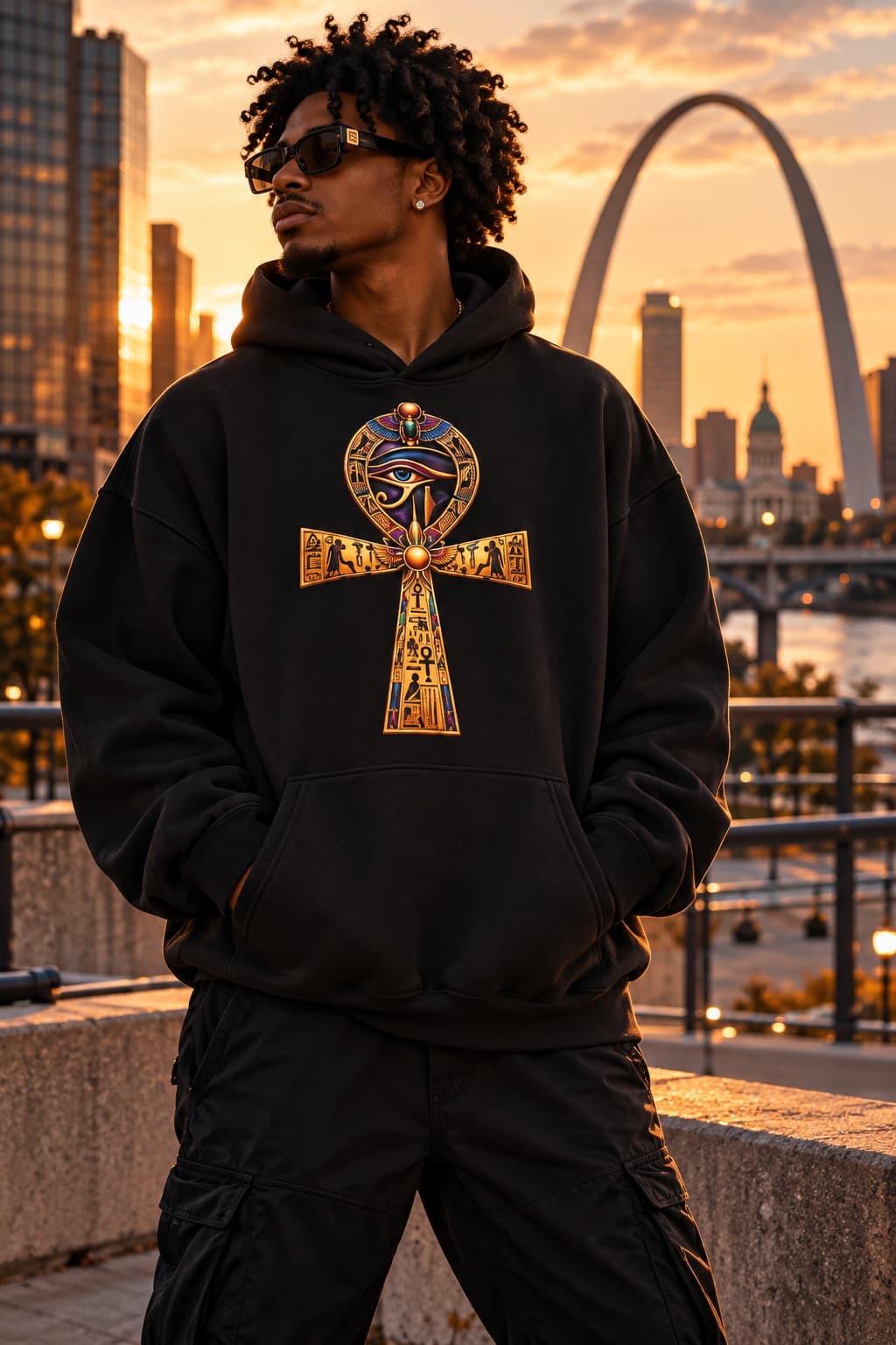 Ancient Eye Ankh Heavyweight Hoodie – Egyptian Streetwear