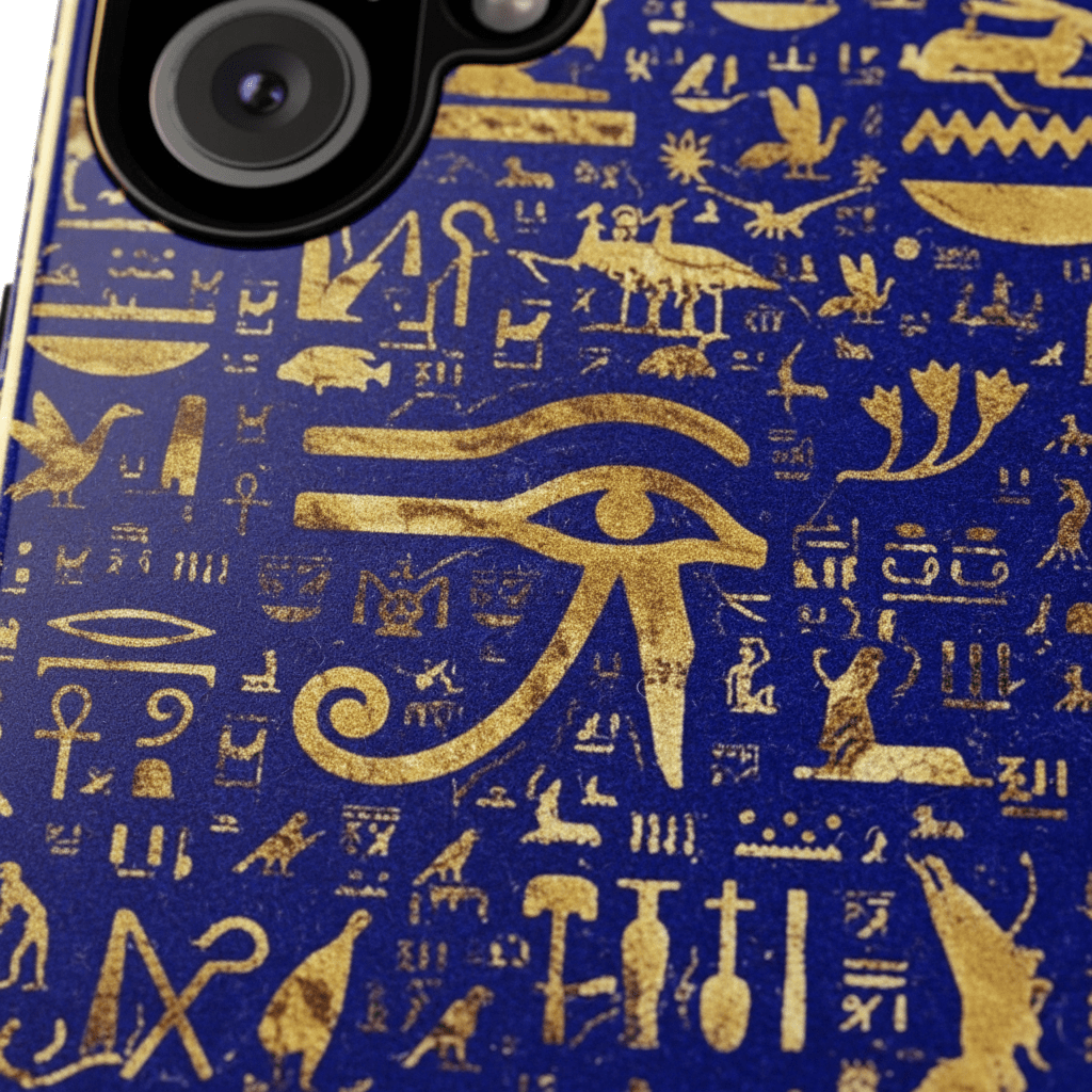 Hieroglyphics Case — Gold Symbol Close-Up