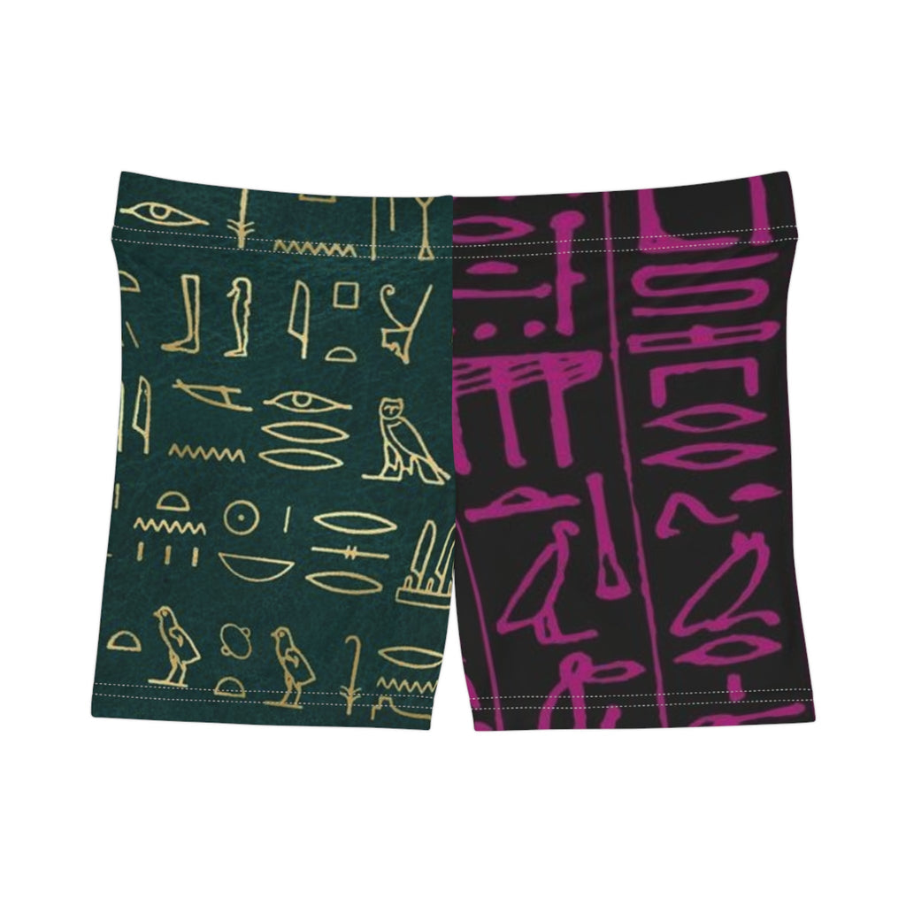 Ancient Symbols Women's Shorts, Graphic Activewear, Summer Sportswear, Unique Workout Shorts, Casual Lounge Shorts, Gift for Her Printify