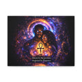 Ankh of the Cosmos Canvas Art — Afrocentric Mystic Couple Matte Stretched Print Printify