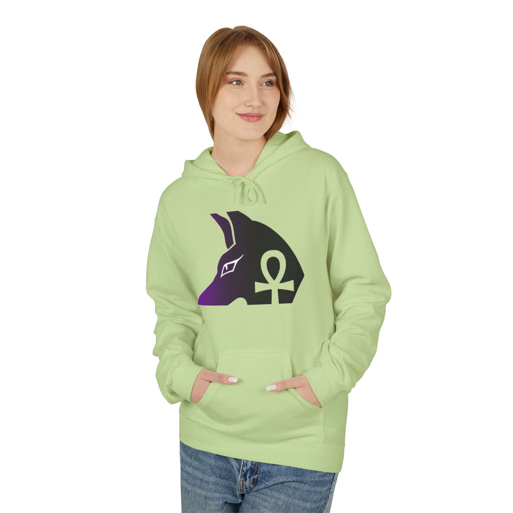 Ankh Symbol Fleece Hoodie | Unisex Cozy Wear for Spiritual Souls, Perfect Gift for Festivals, Meditation, and Everyday Comfort Printify