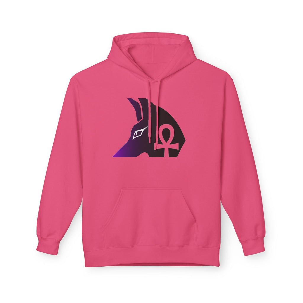 Ankh Symbol Fleece Hoodie | Unisex Cozy Wear for Spiritual Souls, Perfect Gift for Festivals, Meditation, and Everyday Comfort Printify