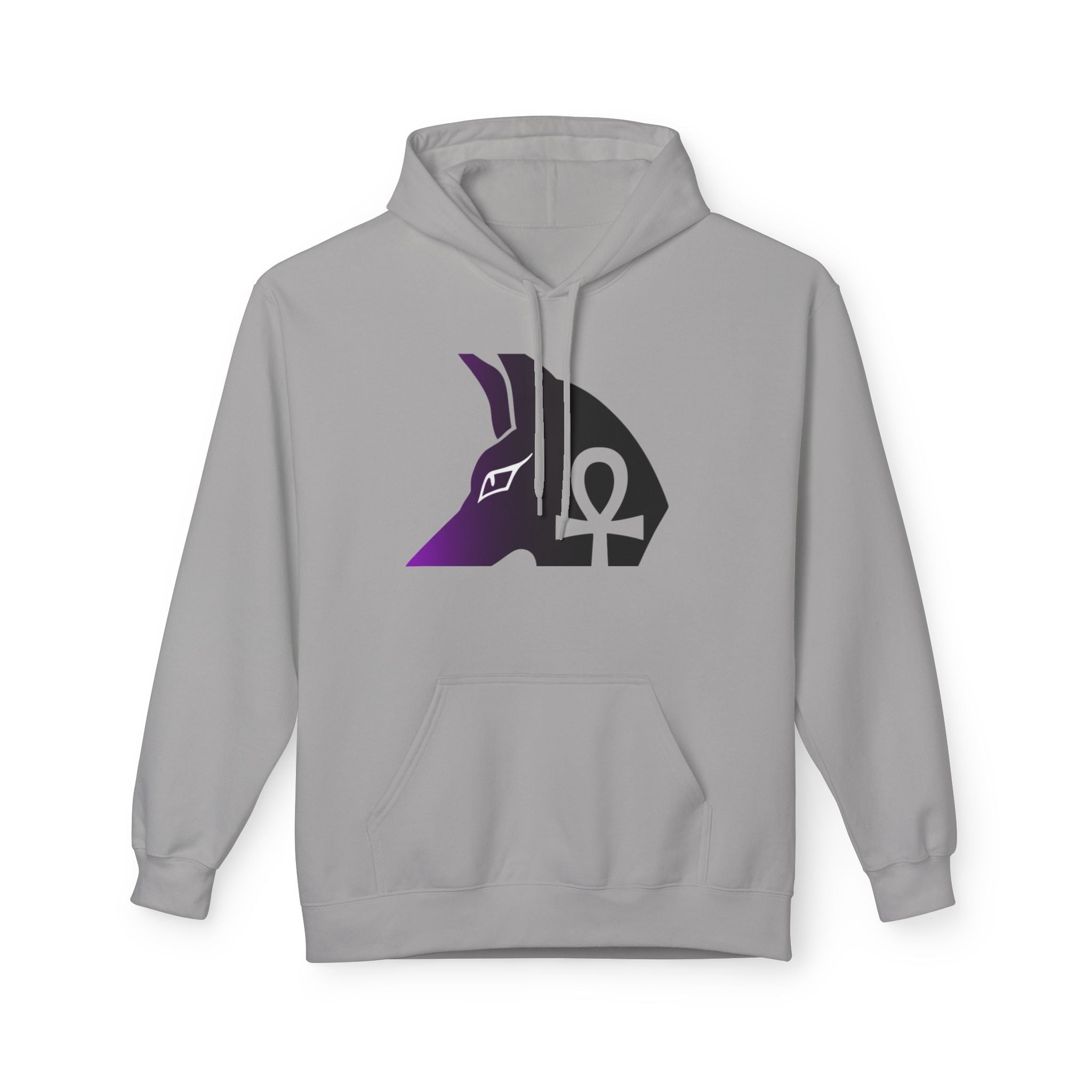 Ankh Symbol Fleece Hoodie | Unisex Cozy Wear for Spiritual Souls, Perfect Gift for Festivals, Meditation, and Everyday Comfort Printify