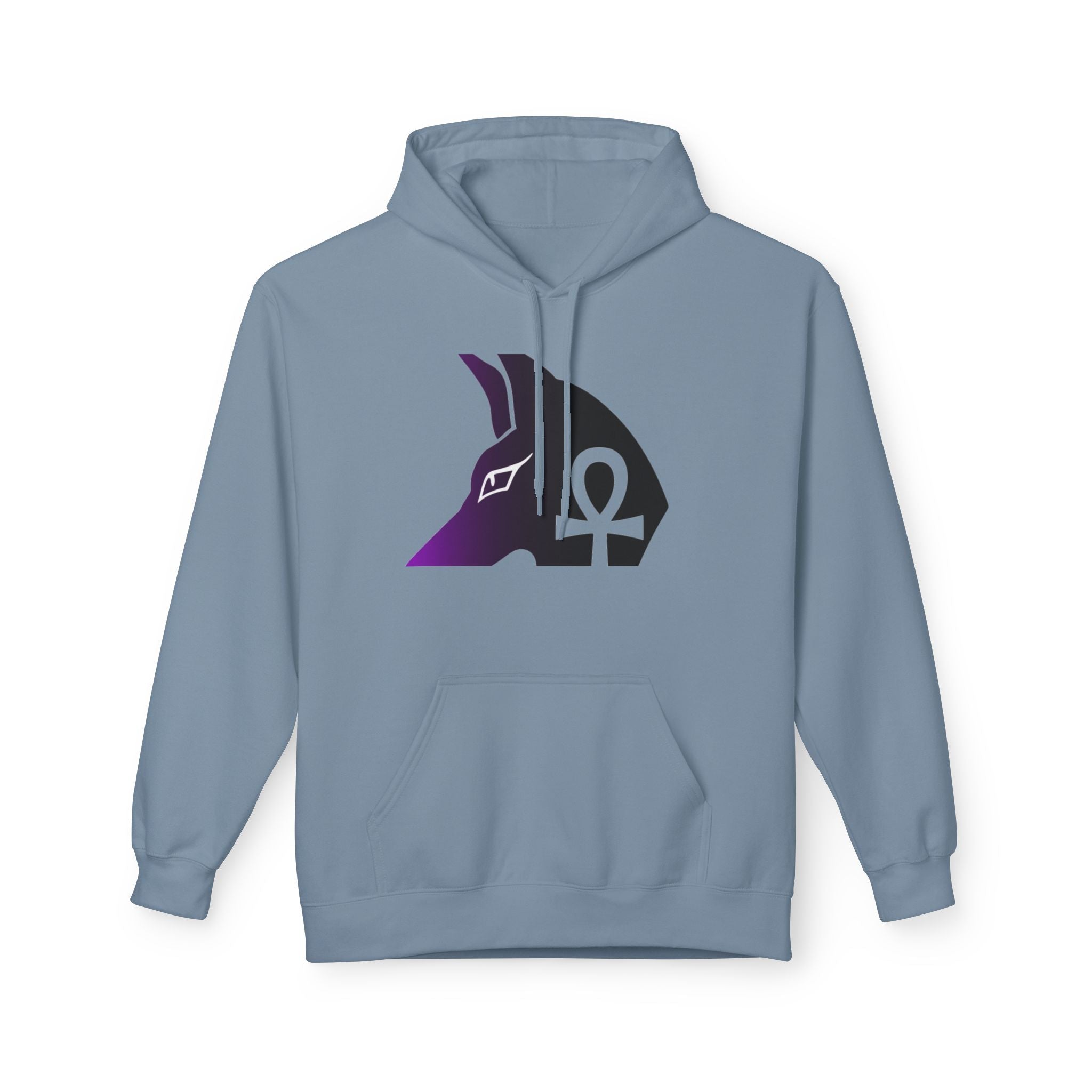 Ankh Symbol Fleece Hoodie | Unisex Cozy Wear for Spiritual Souls, Perfect Gift for Festivals, Meditation, and Everyday Comfort Printify