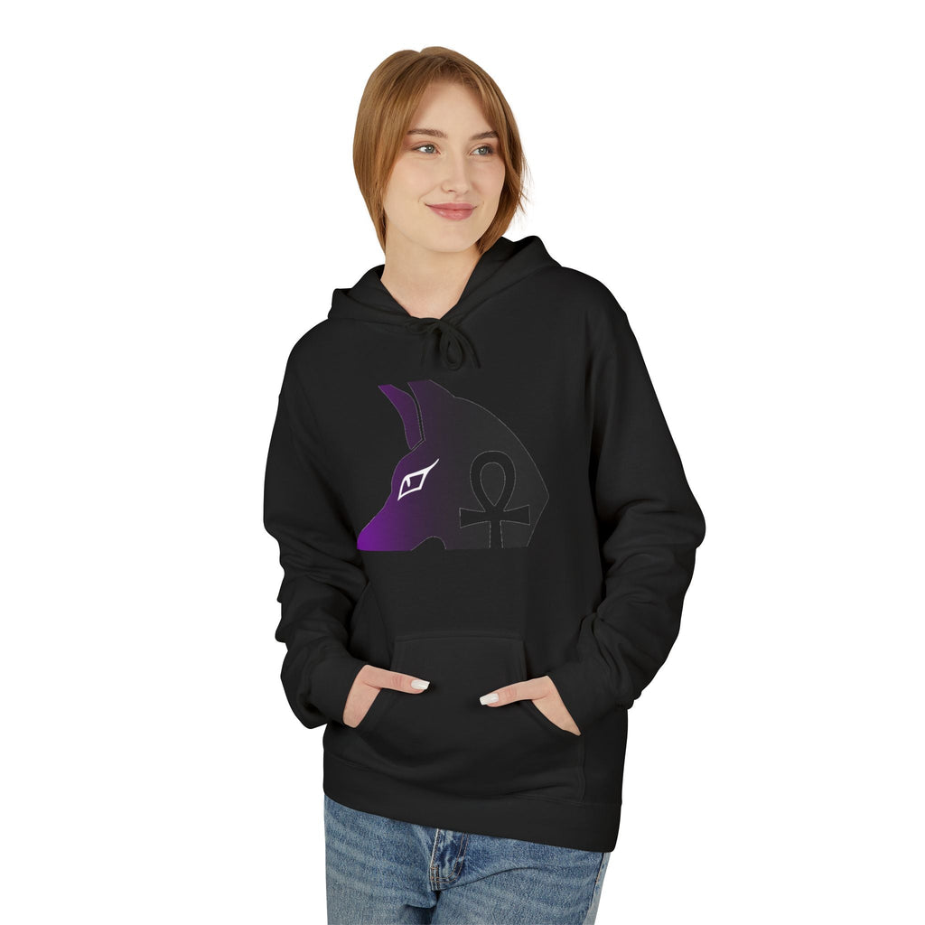 Ankh Symbol Fleece Hoodie | Unisex Cozy Wear for Spiritual Souls, Perfect Gift for Festivals, Meditation, and Everyday Comfort Printify