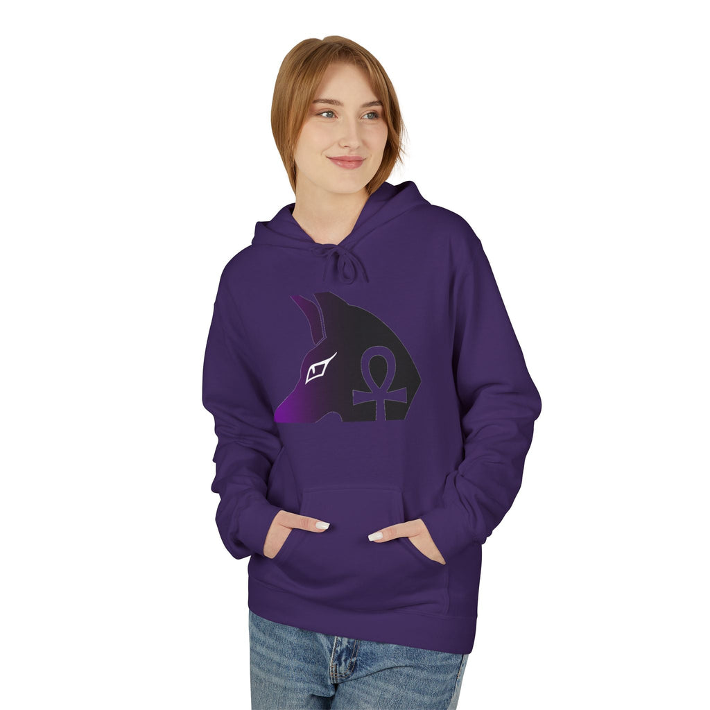 Ankh Symbol Fleece Hoodie | Unisex Cozy Wear for Spiritual Souls, Perfect Gift for Festivals, Meditation, and Everyday Comfort Printify