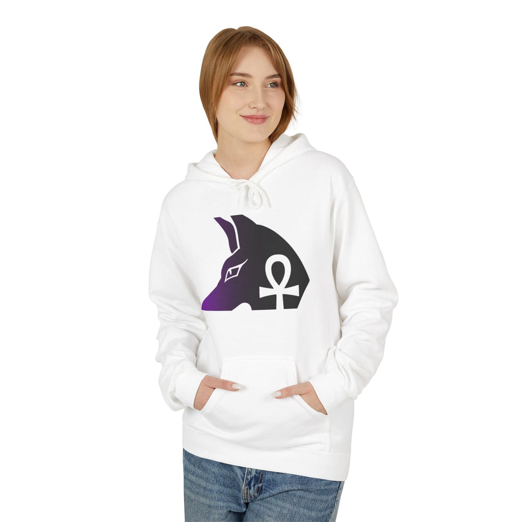 Ankh Symbol Fleece Hoodie | Unisex Cozy Wear for Spiritual Souls, Perfect Gift for Festivals, Meditation, and Everyday Comfort Printify