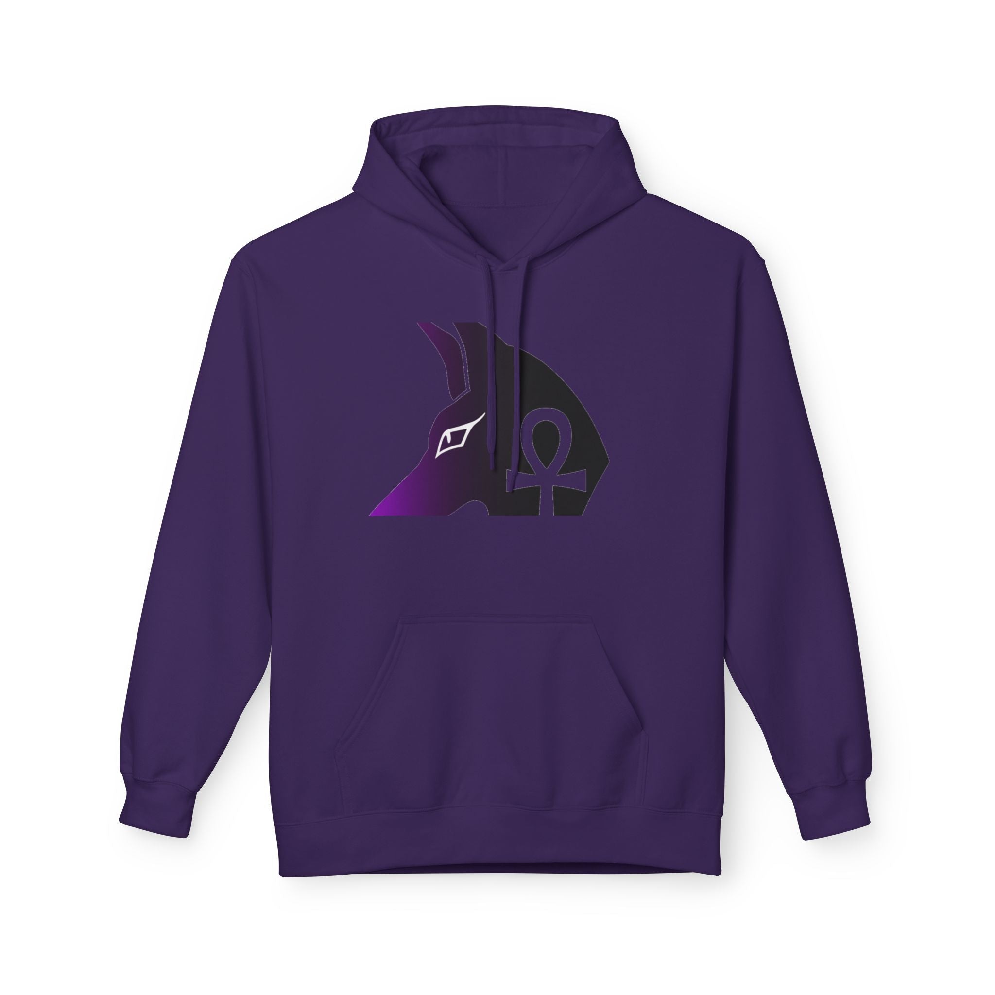 Ankh Symbol Fleece Hoodie | Unisex Cozy Wear for Spiritual Souls, Perfect Gift for Festivals, Meditation, and Everyday Comfort Printify