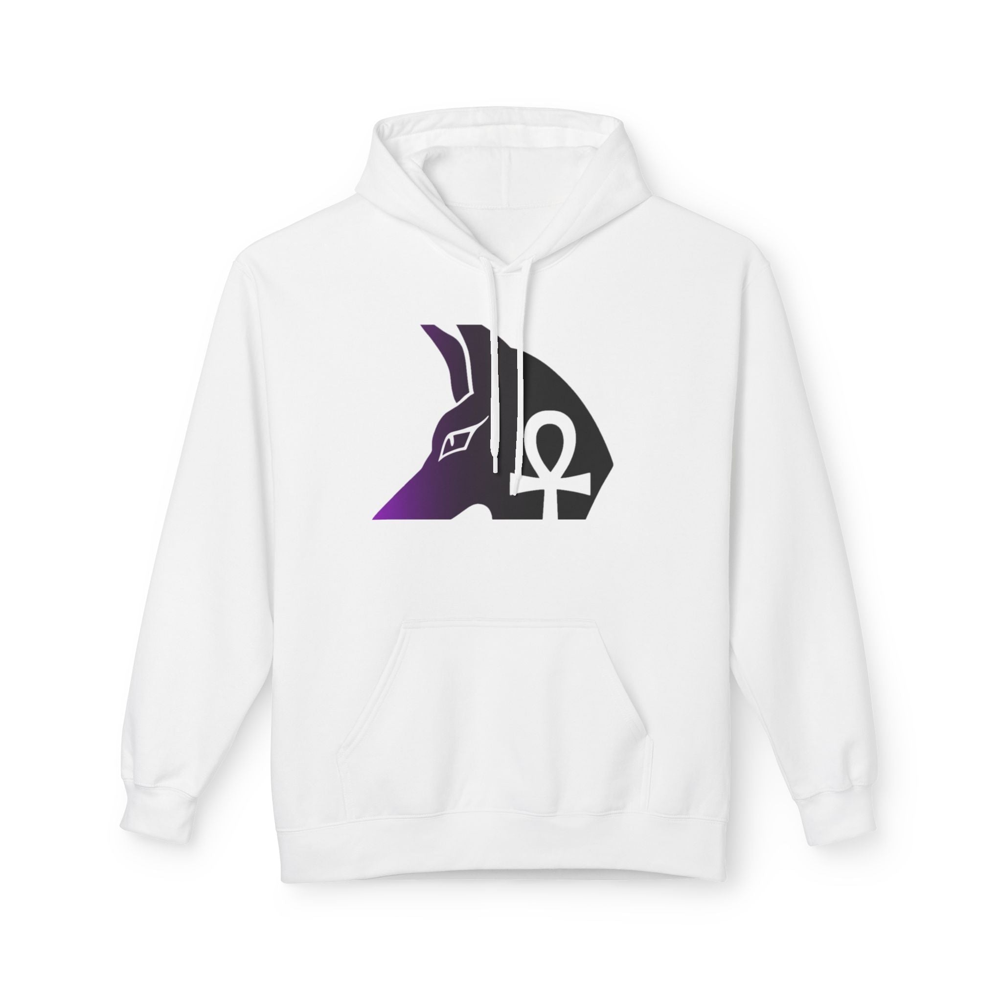 Ankh Symbol Fleece Hoodie | Unisex Cozy Wear for Spiritual Souls, Perfect Gift for Festivals, Meditation, and Everyday Comfort Printify
