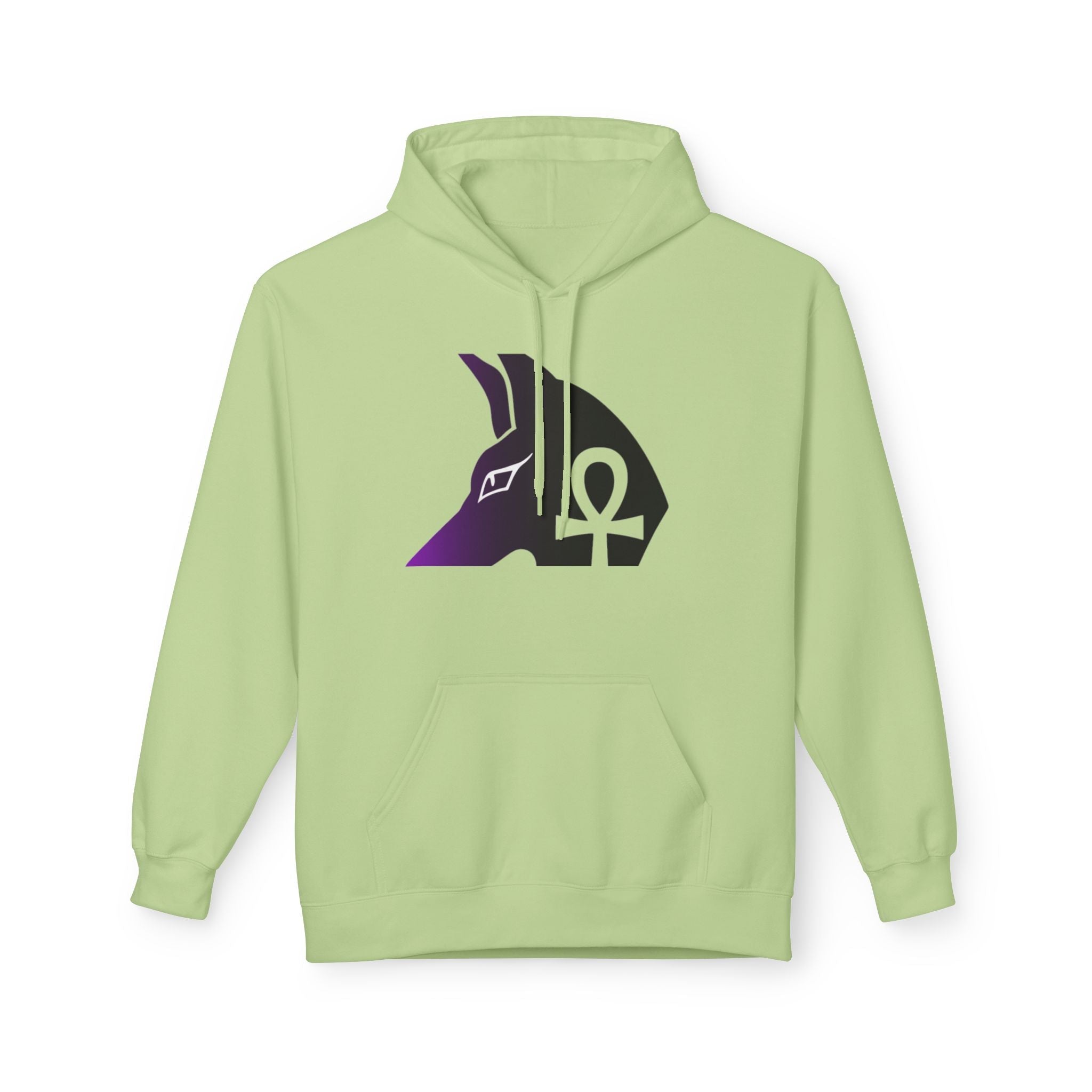 Ankh Symbol Fleece Hoodie | Unisex Cozy Wear for Spiritual Souls, Perfect Gift for Festivals, Meditation, and Everyday Comfort Printify