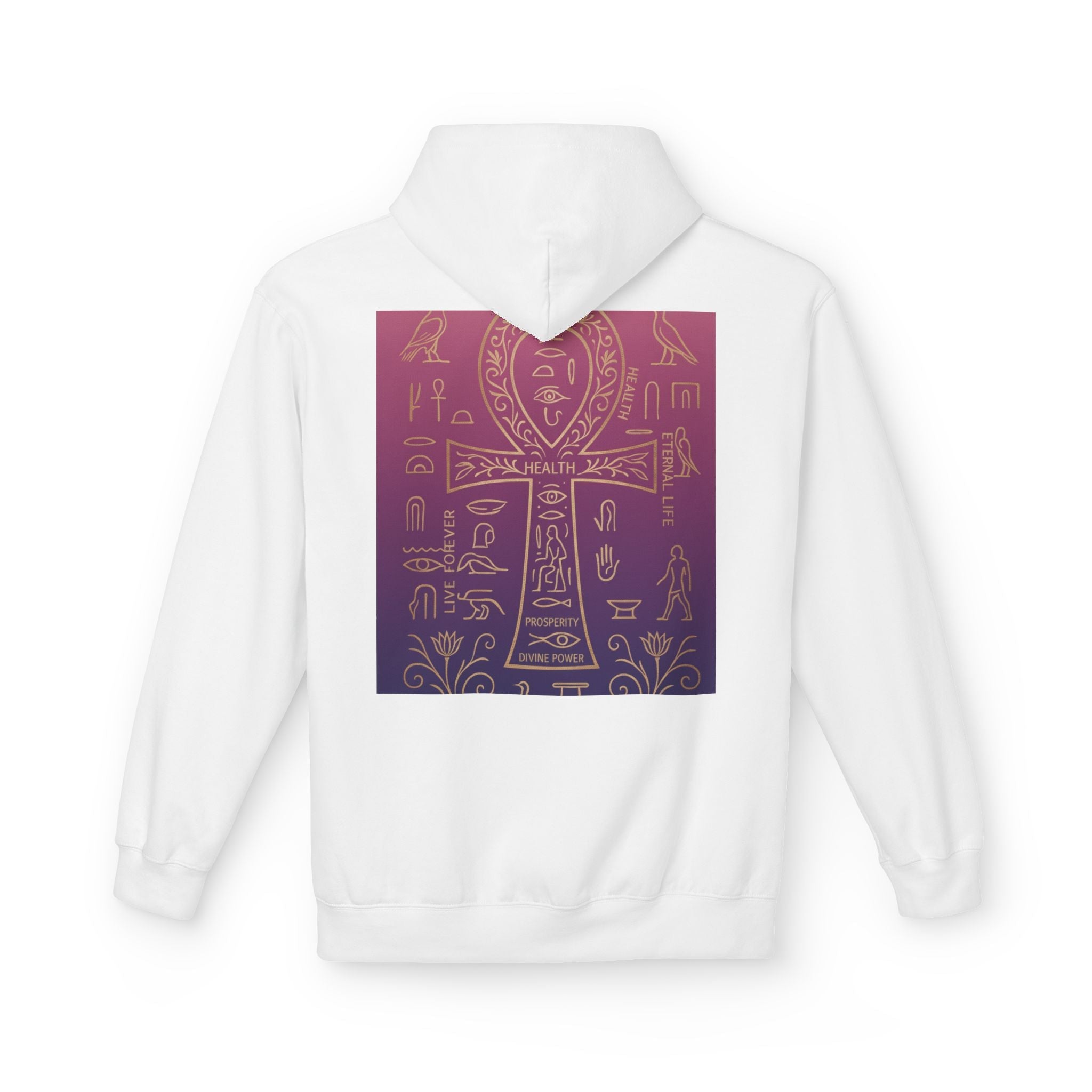 Ankh Symbol Hoodie — Egyptian Hieroglyph Vintage Spiritual Pullover