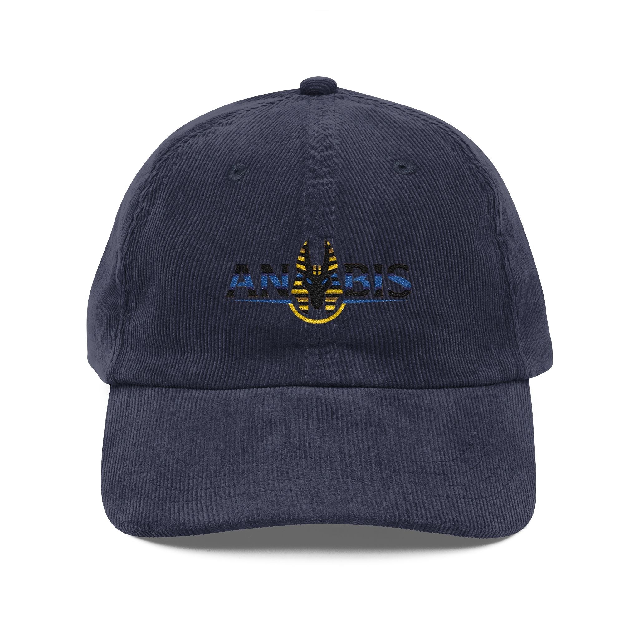 Anubis Corduroy Cap — Guardian Embroidered Hat