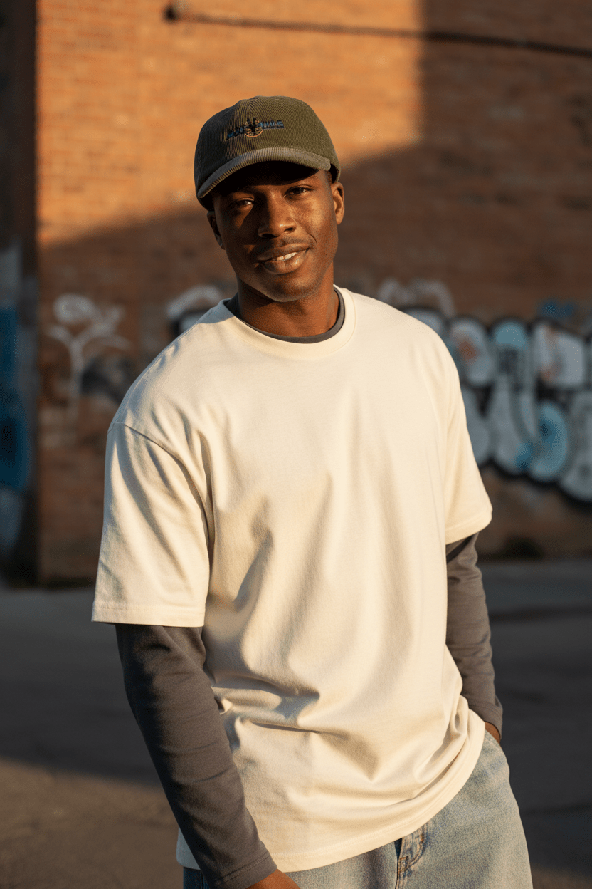 Olive Corduroy Cap - Male
