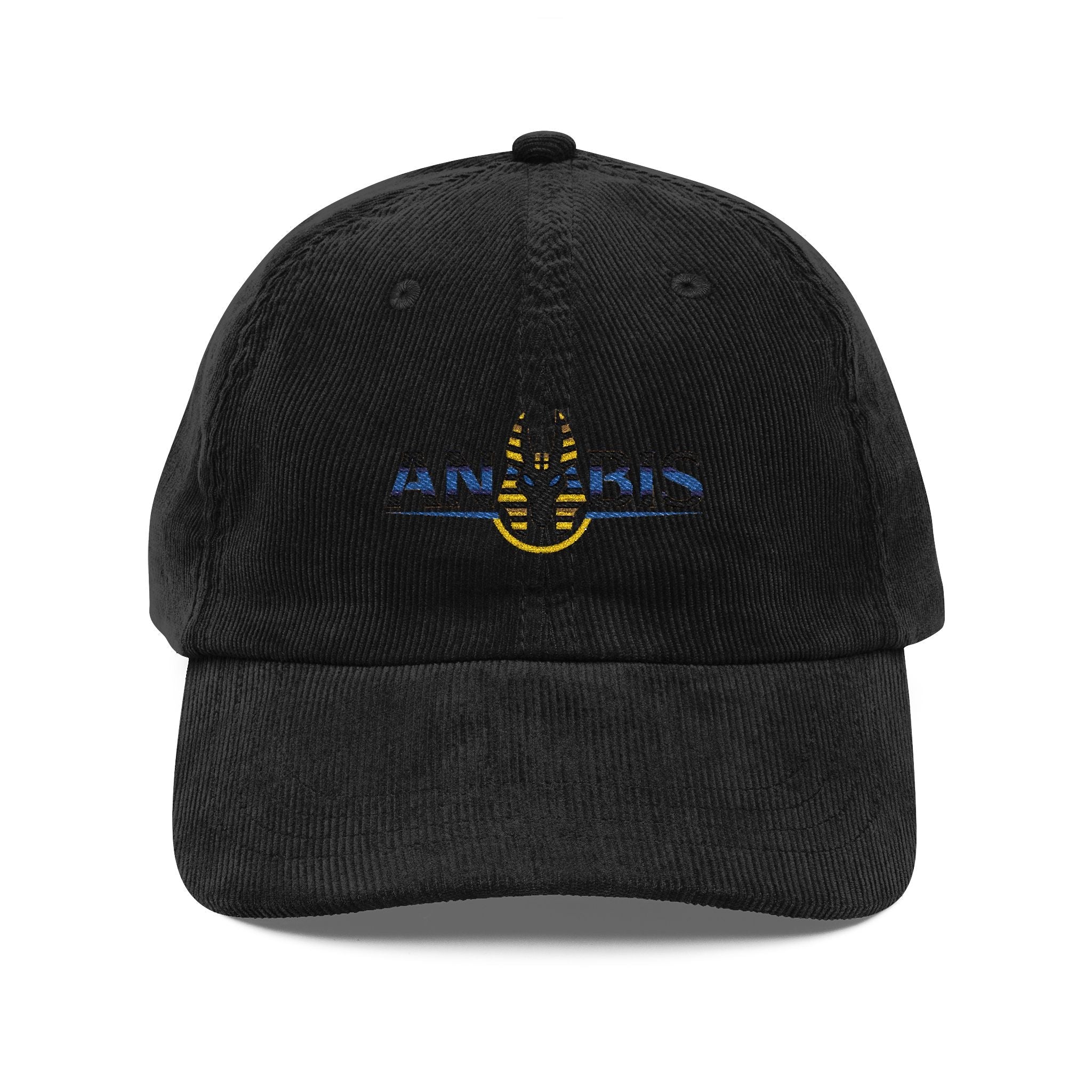 Anubis Corduroy Cap — Guardian Embroidered Hat