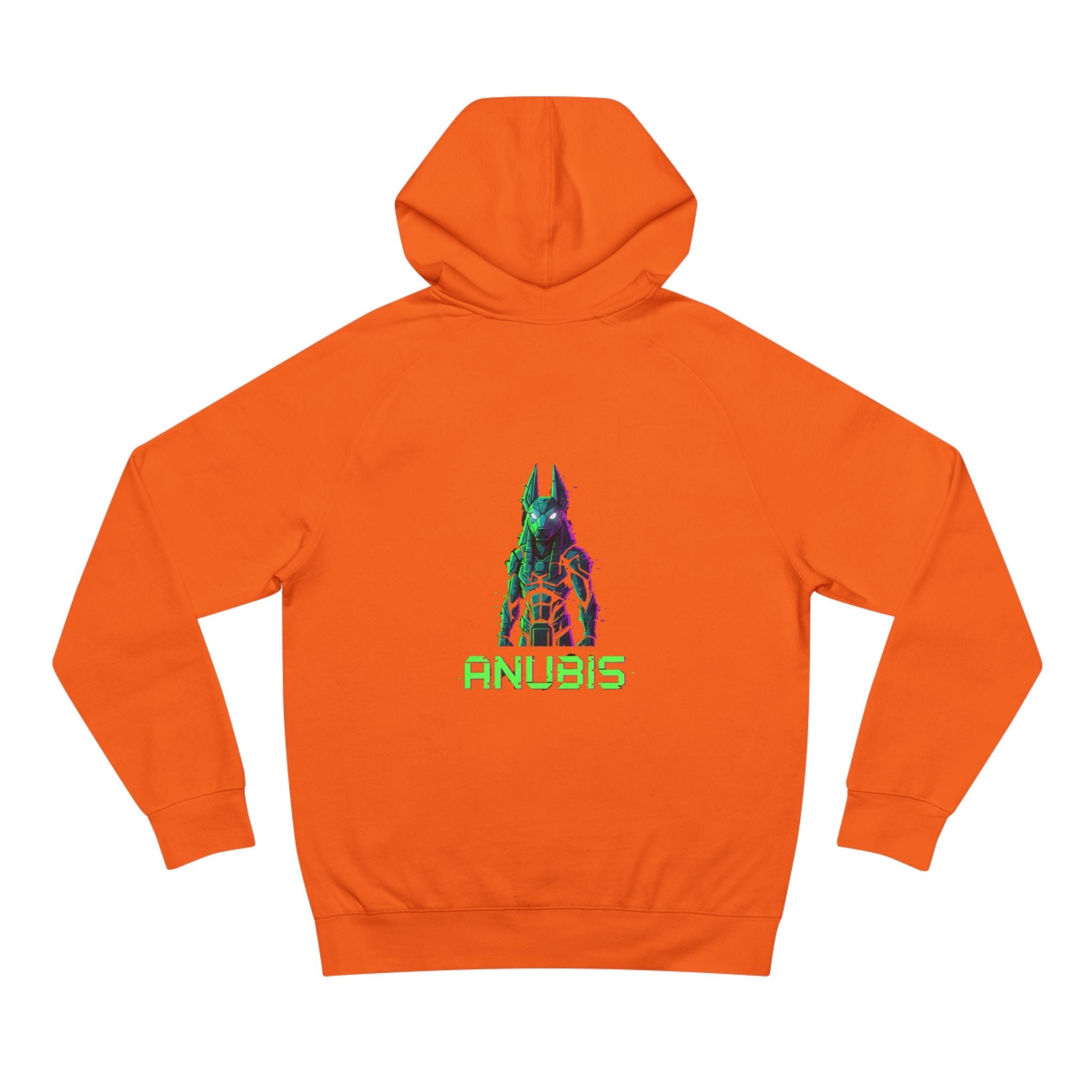 Anubis Cyberpunk Hoodie — Neon Egyptian God Graphic Hoodie Printify