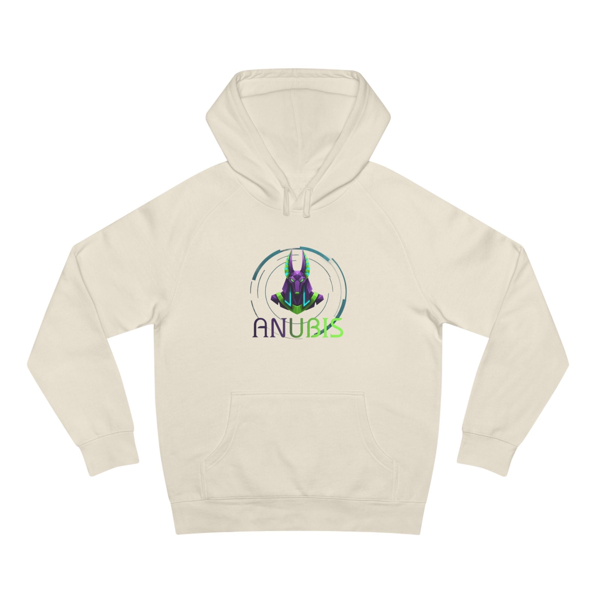 Anubis Cyberpunk Hoodie — Neon Egyptian God Graphic Hoodie Printify